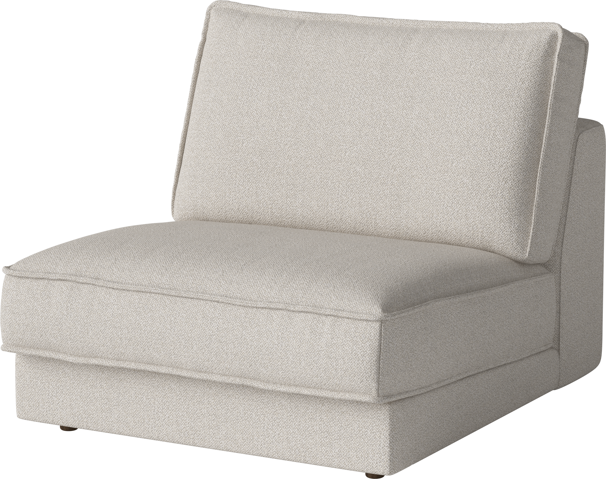 Noora Modulare Sofa - Zentrales Modul mit einer dunklen Basis