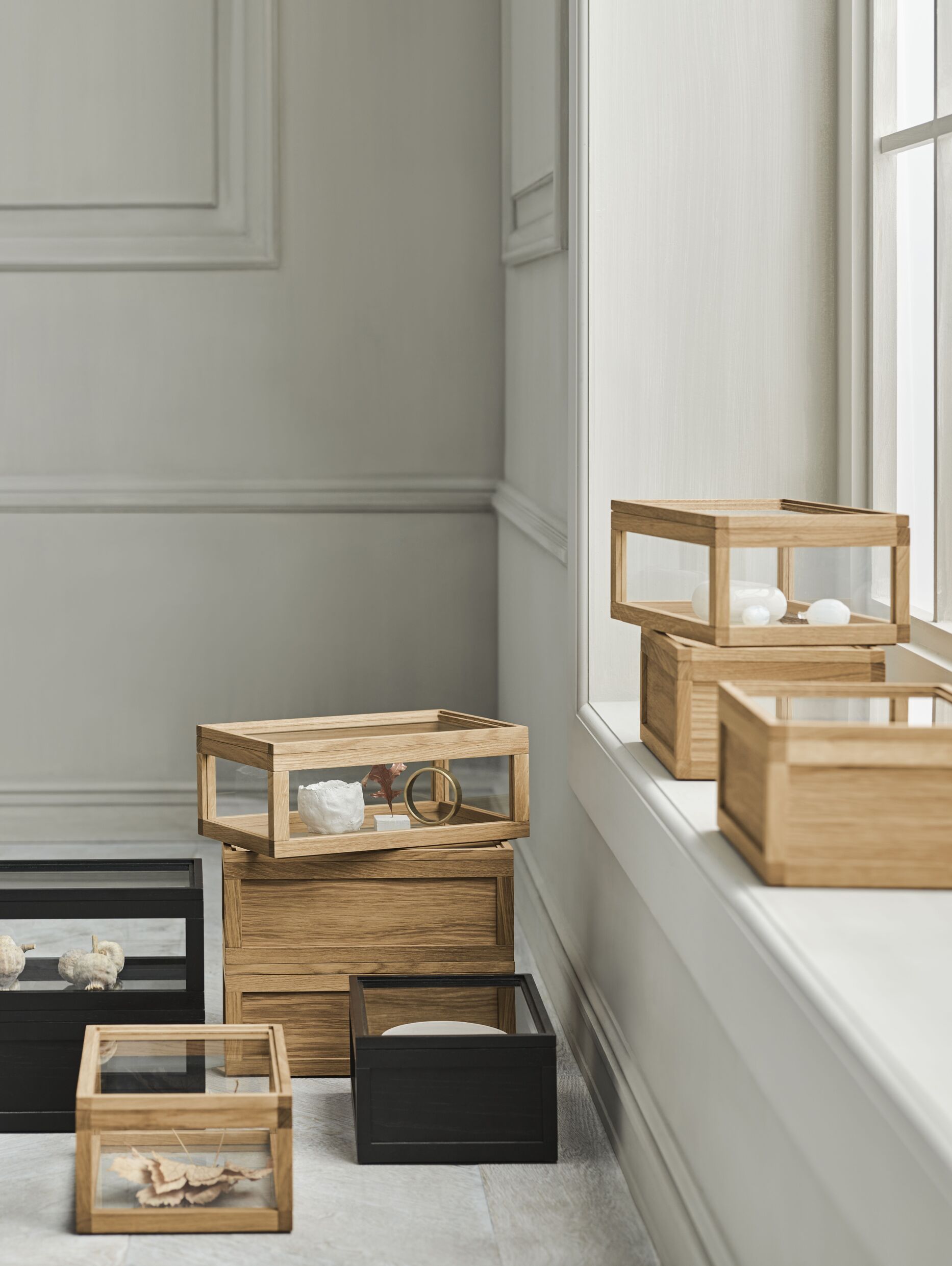 Decoratief doosje NORIE eikenhout