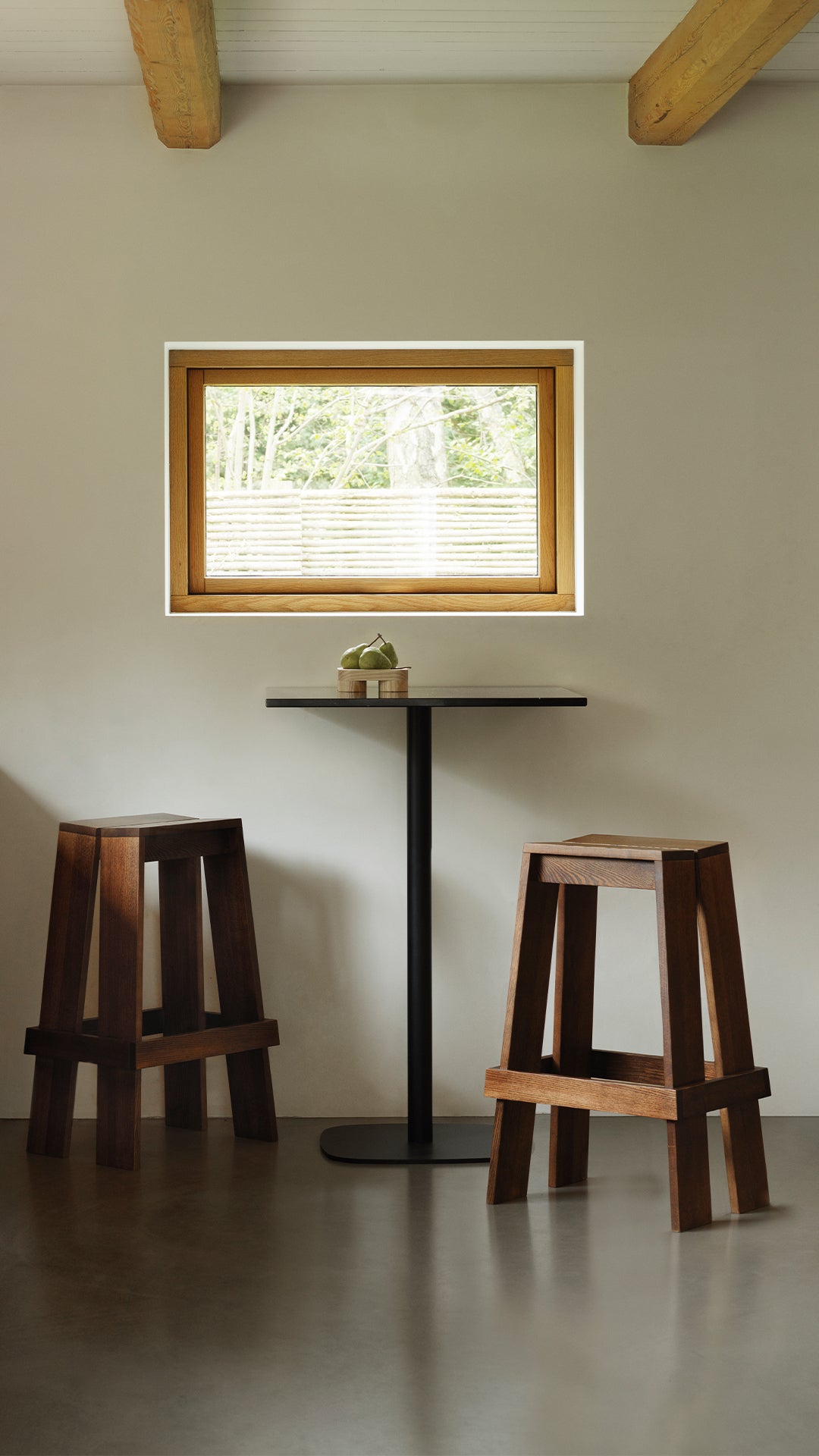 Barkruk LET natuurlijk eikenhout