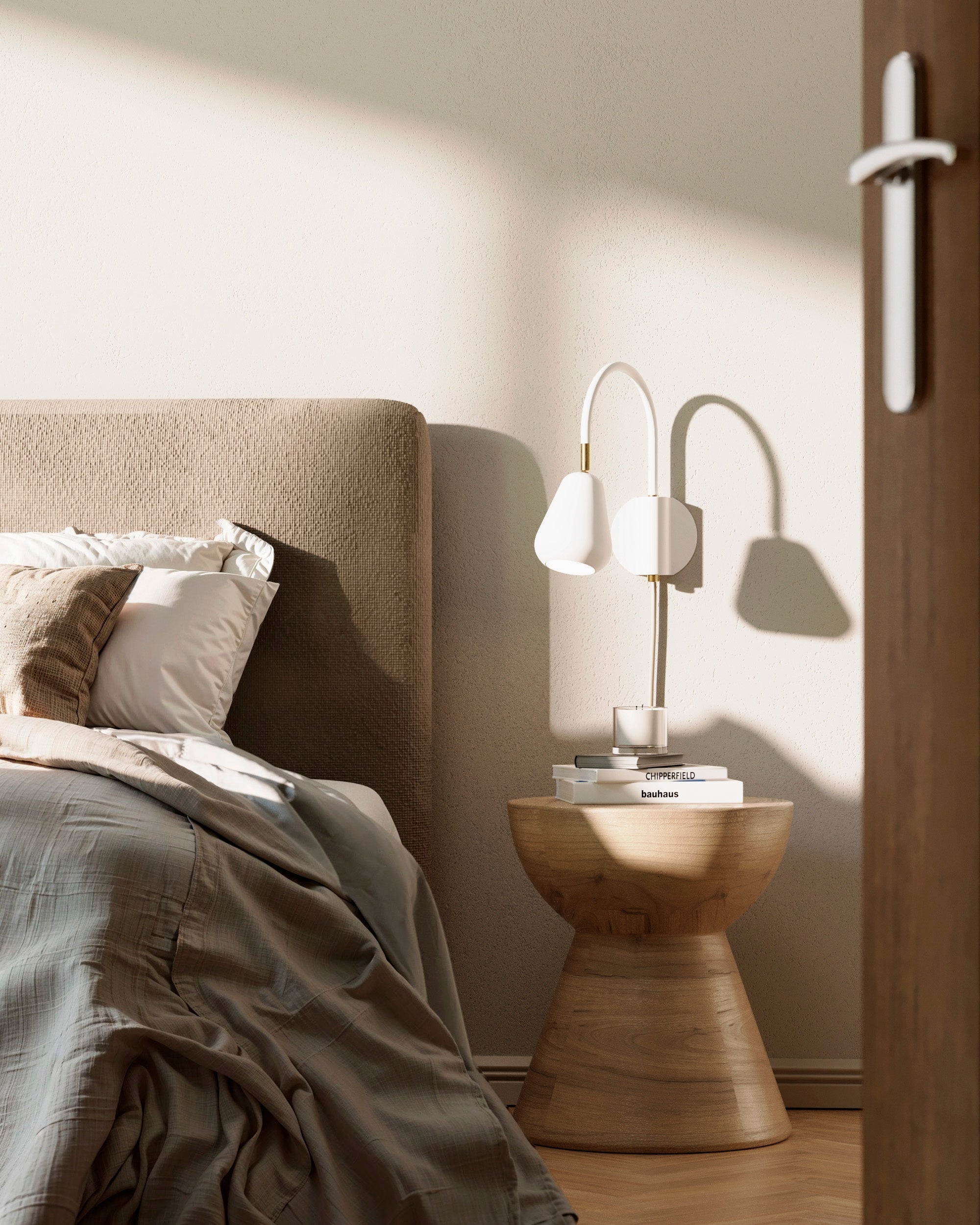 Lampa ścienna regulowana ANOLI złoty z białym – Nuura