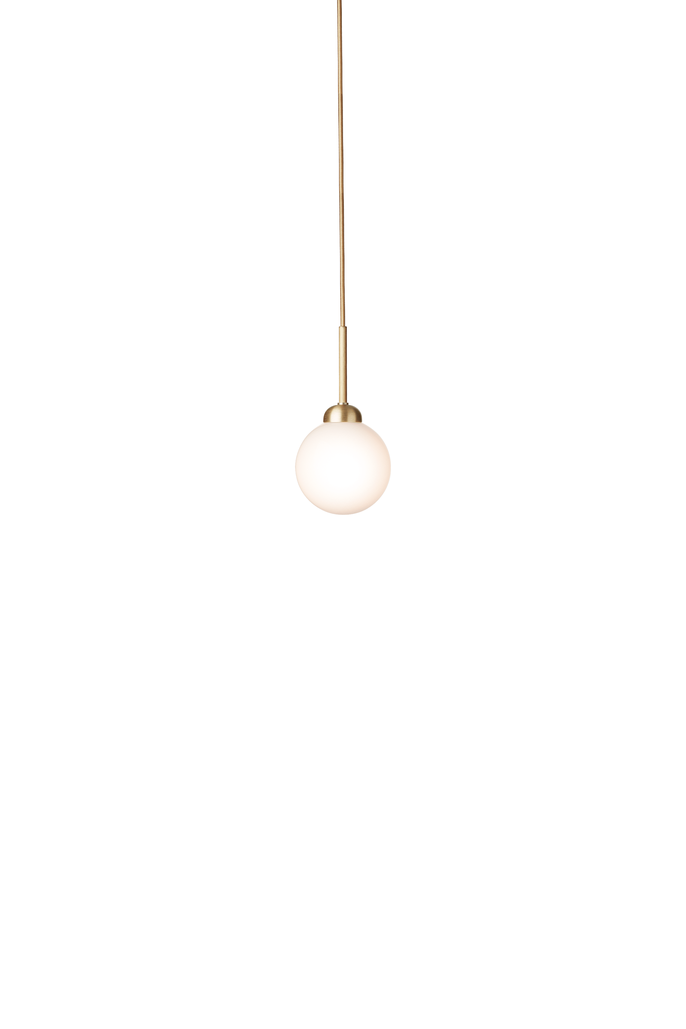 Hanglamp APIALES messing met opaalglas