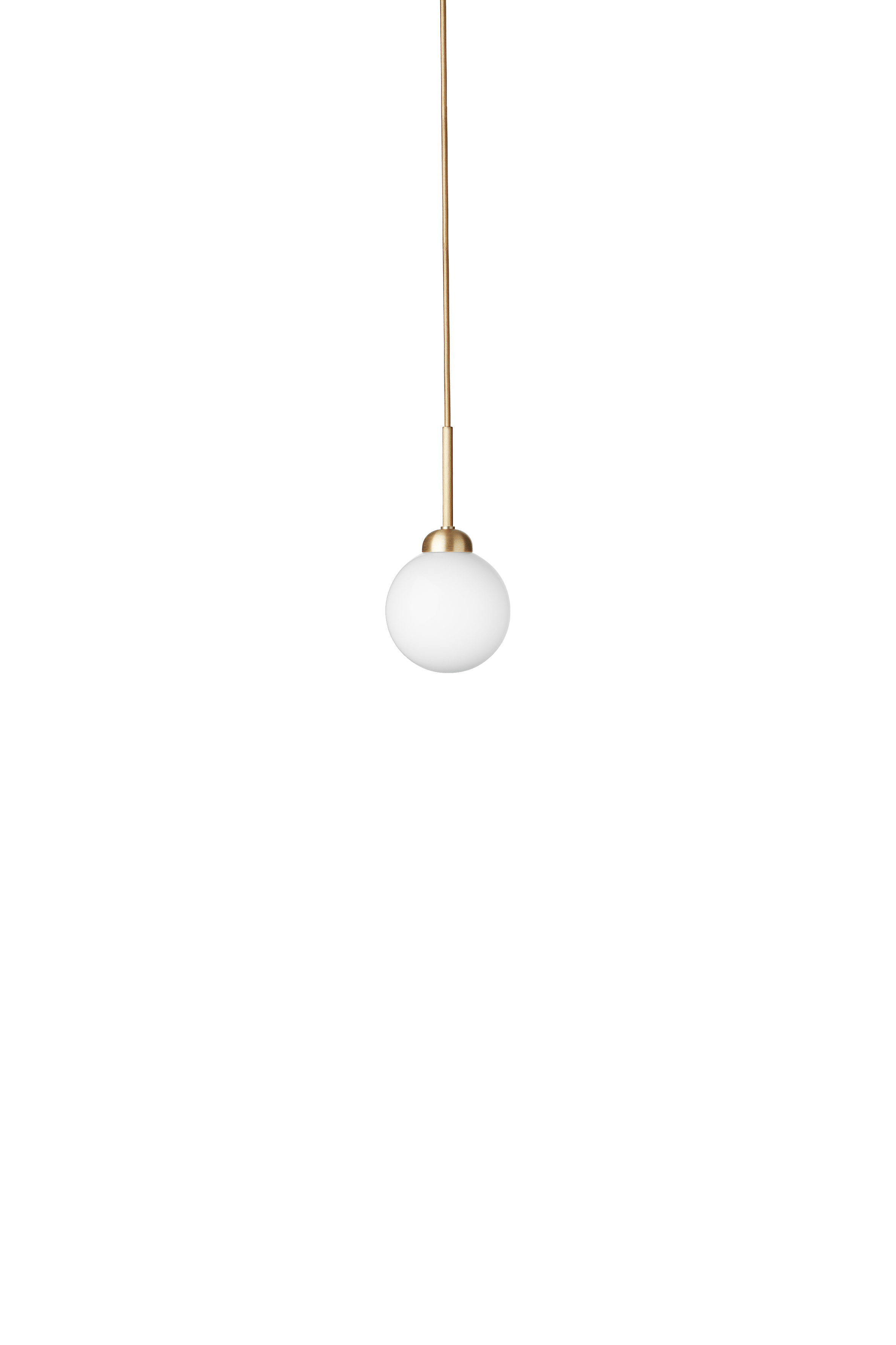 Hanglamp APIALES messing met opaalglas