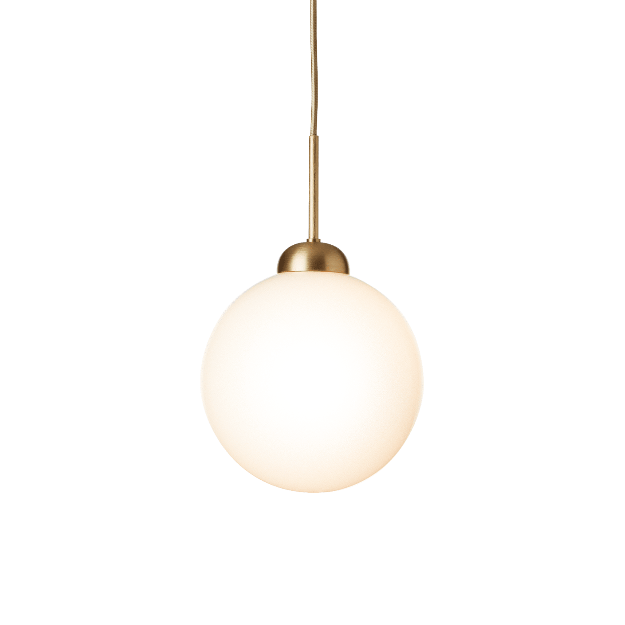 Hanglamp APIALES messing met opaalglas