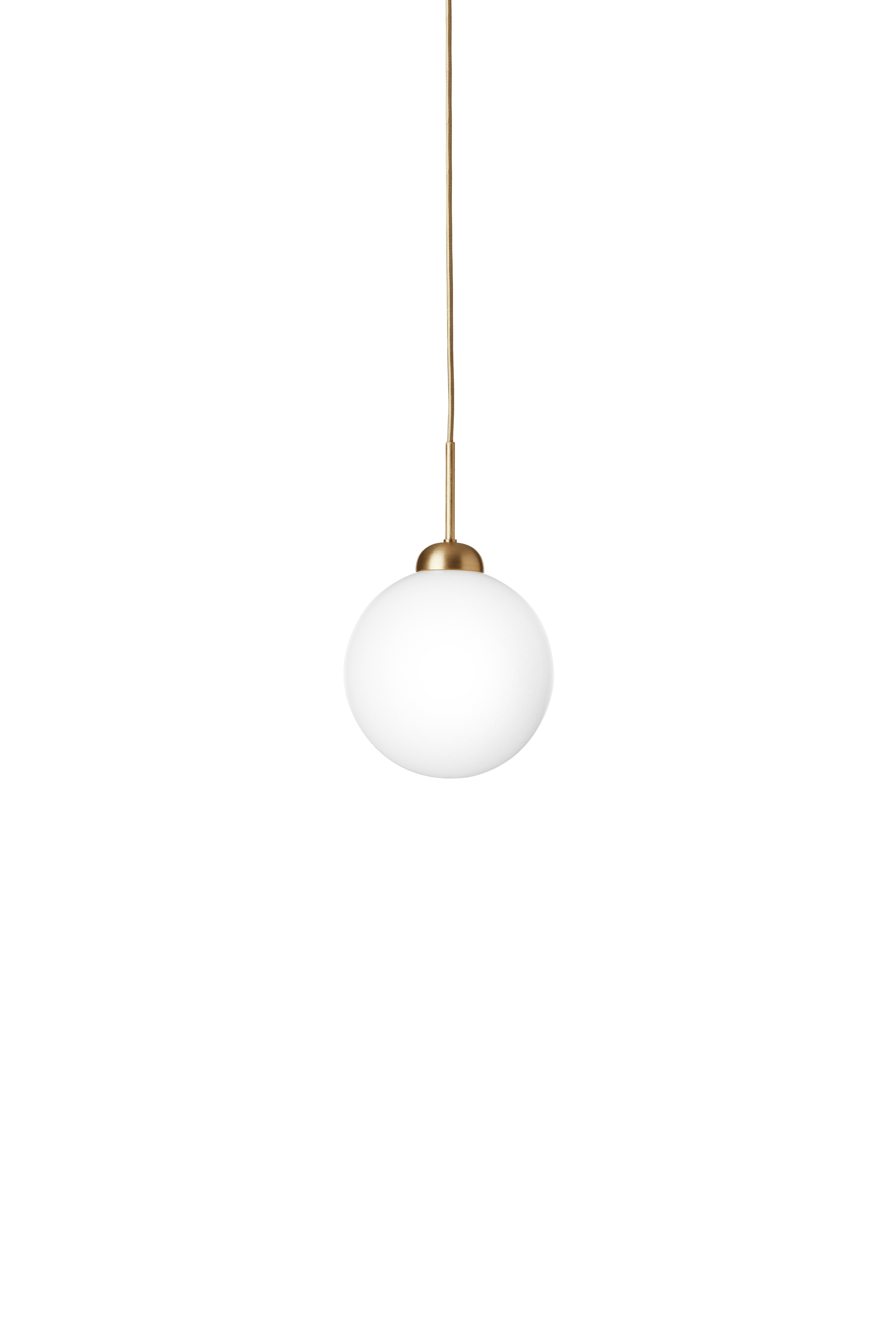 Hanglamp APIALES messing met opaalglas