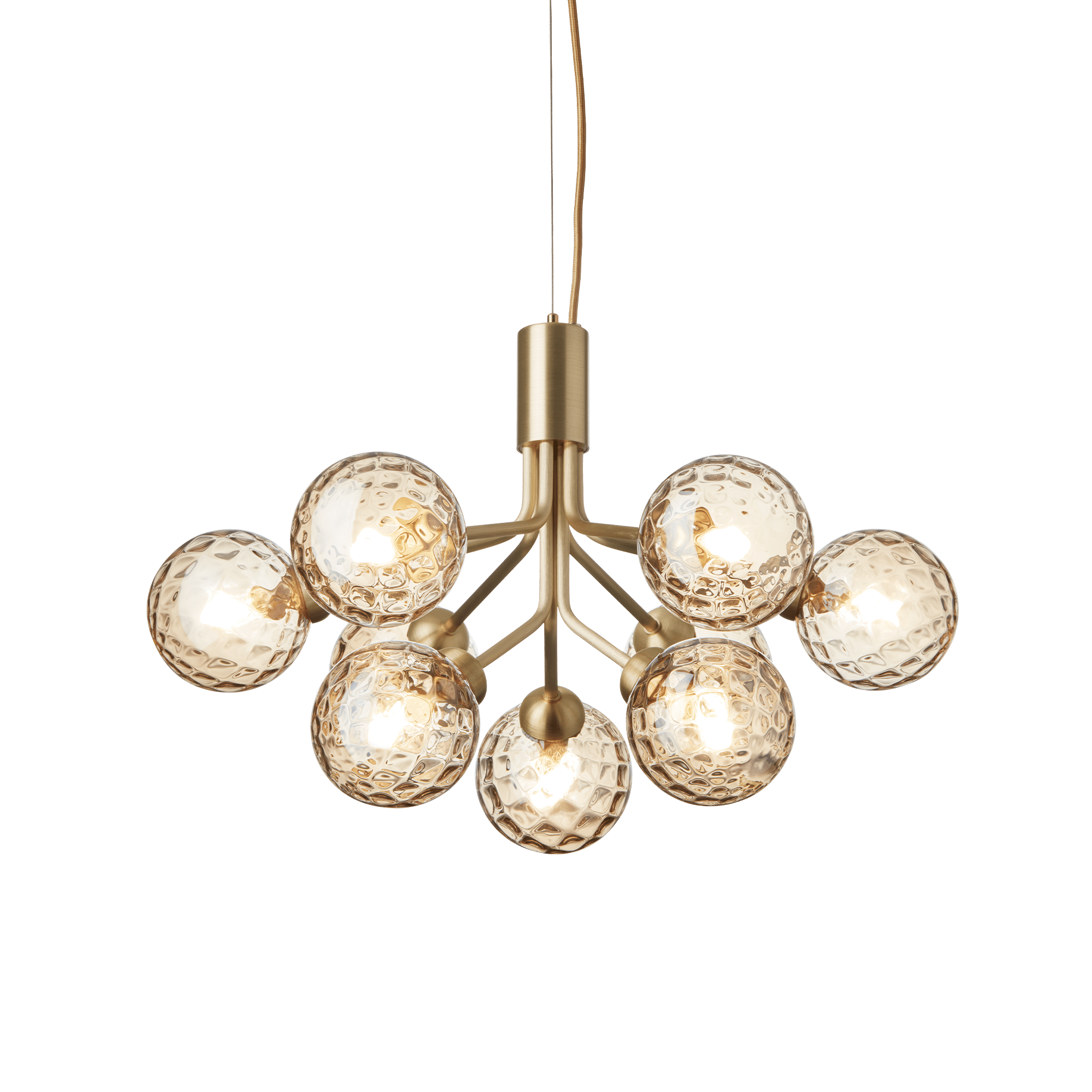 APIALES 9 Pendant Lamp in Brass with Gold Glass