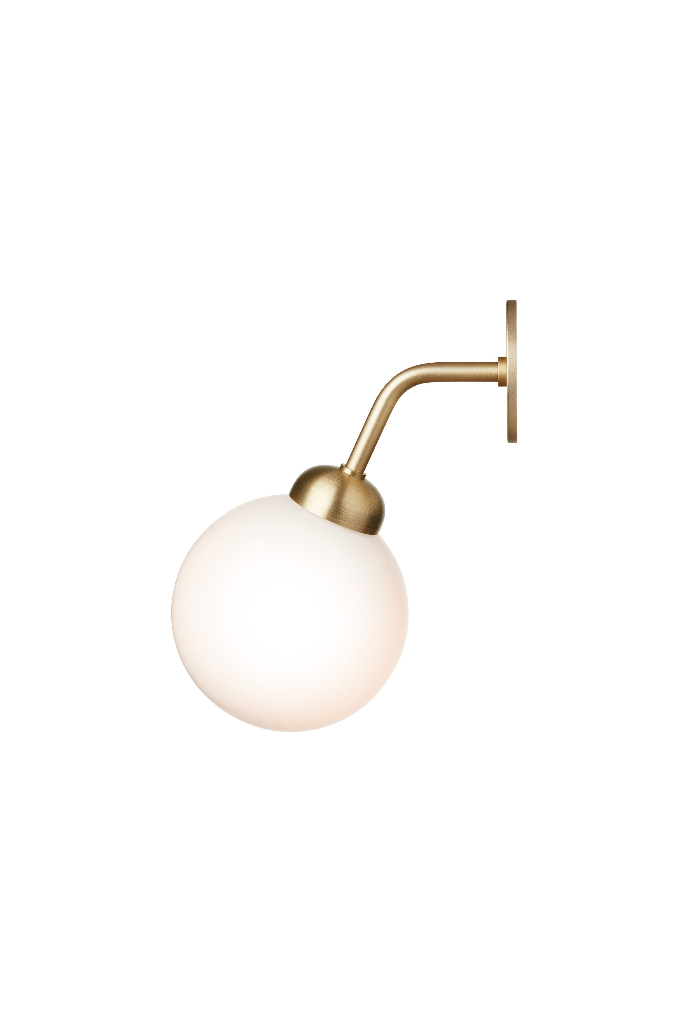 Lampa ścienna APIALES mosiężny z opalowym szkłem – Nuura