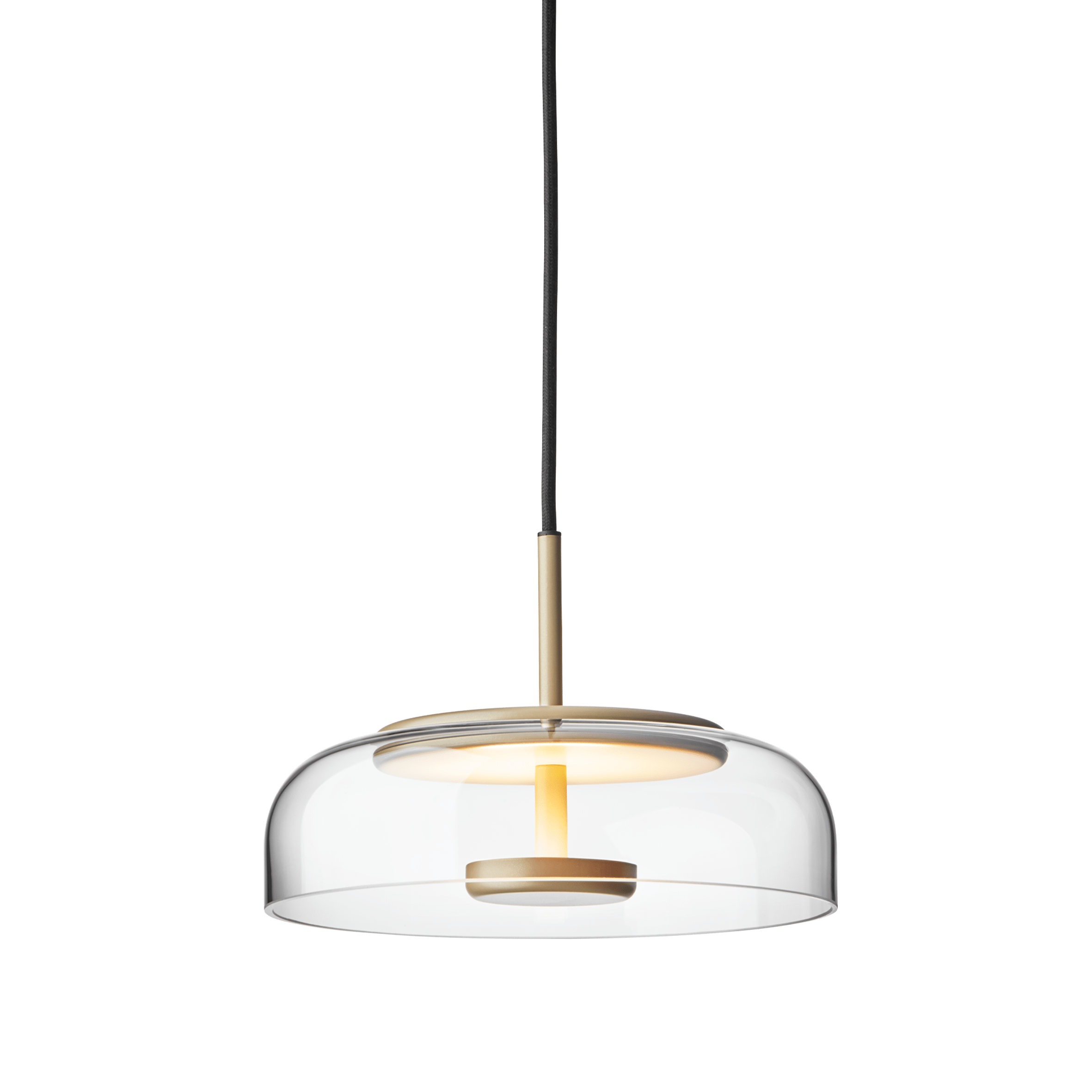 Hanglamp BLOSSI goud met transparant glas