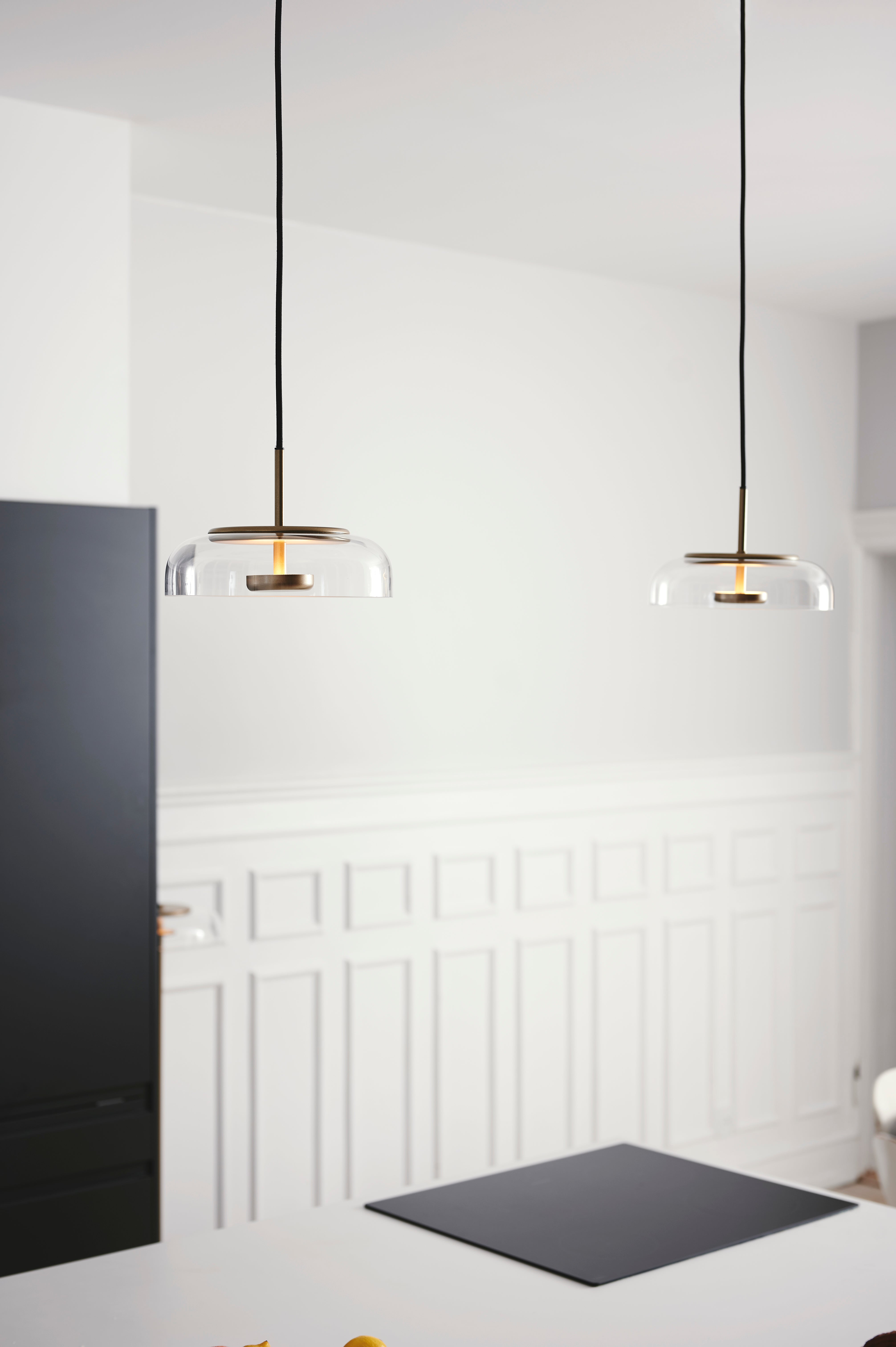 Hanglamp BLOSSI goud met transparant glas