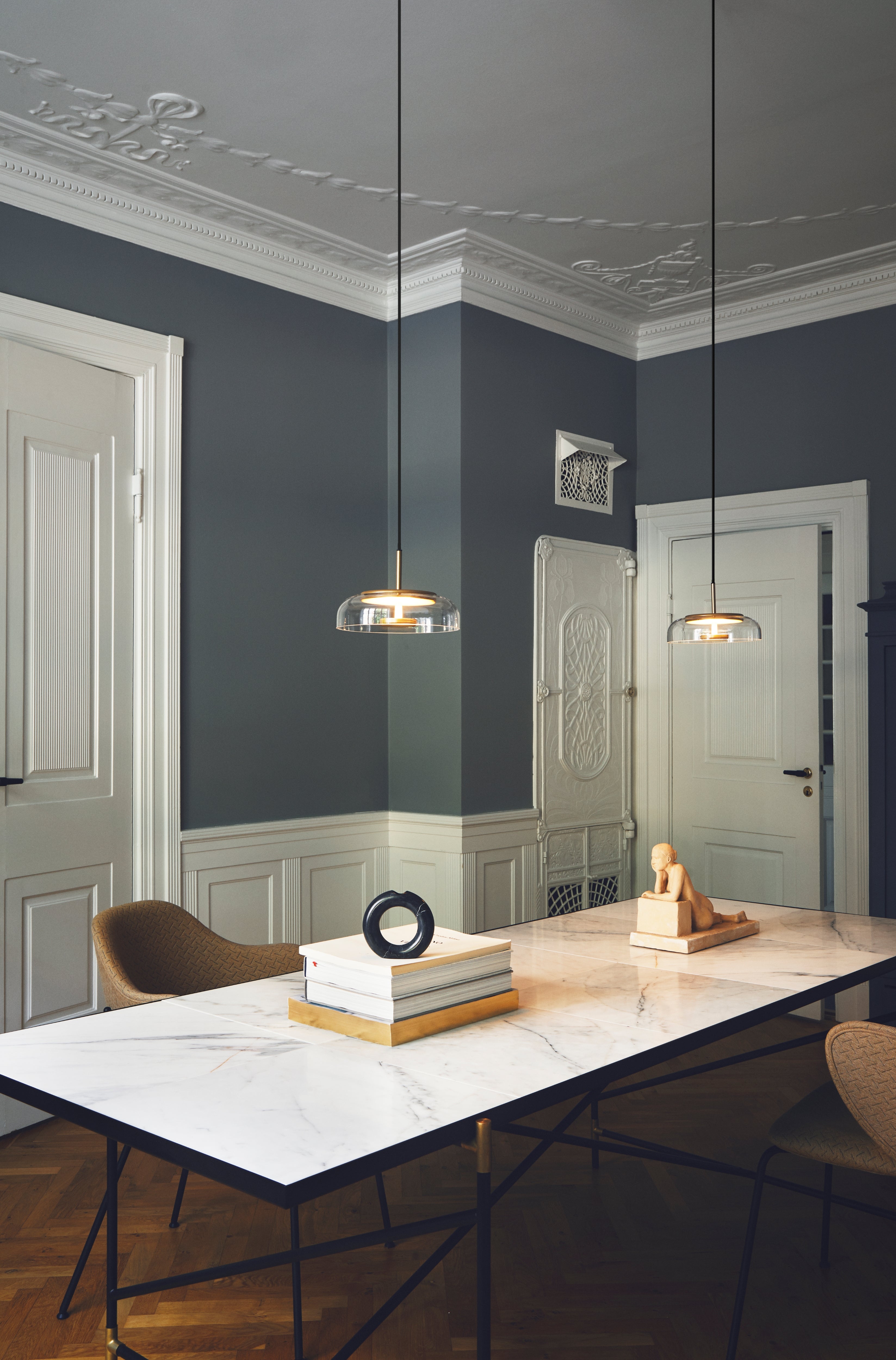 Hanglamp BLOSSI goud met transparant glas