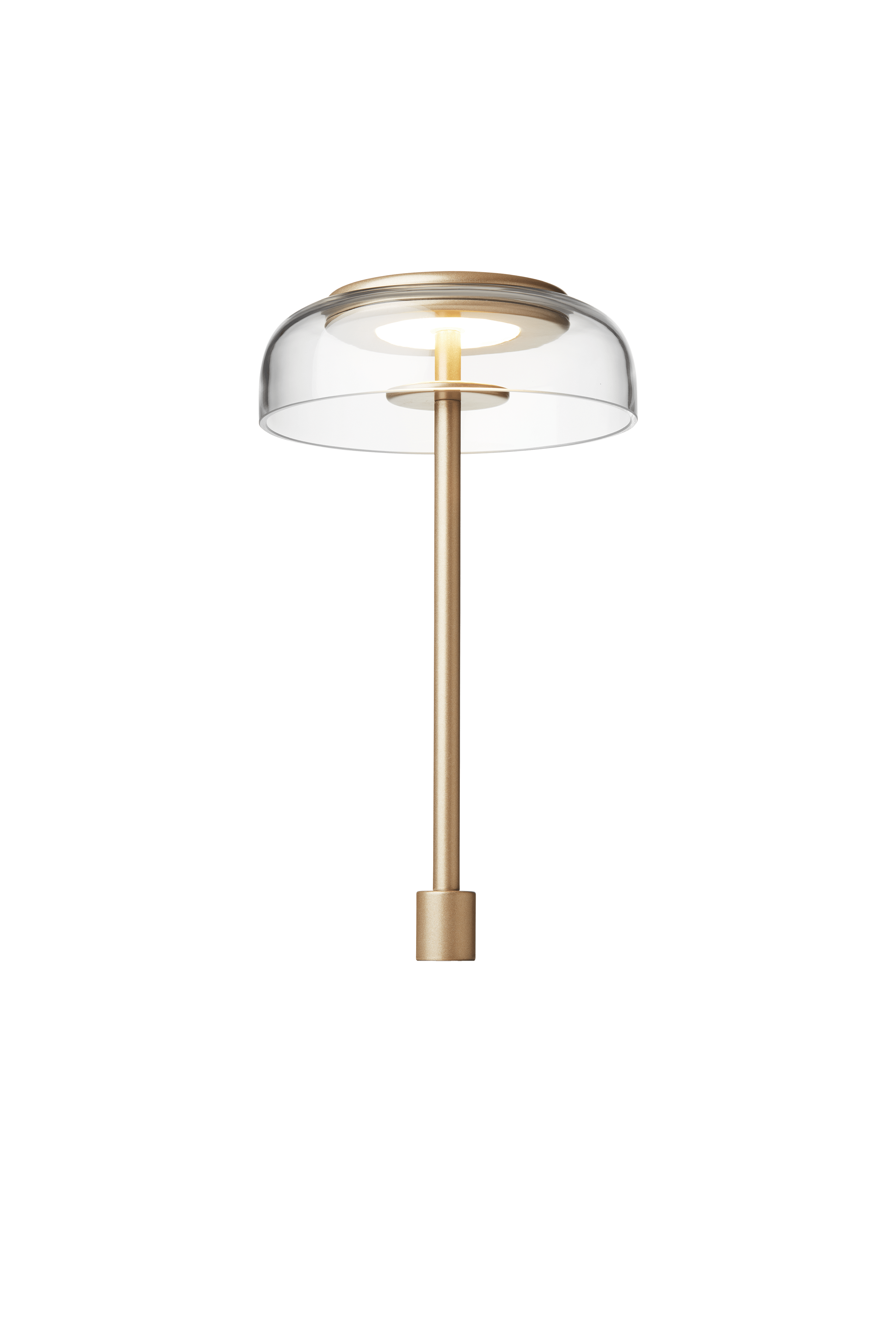 Tafellamp BLOSSI goud met transparant glas