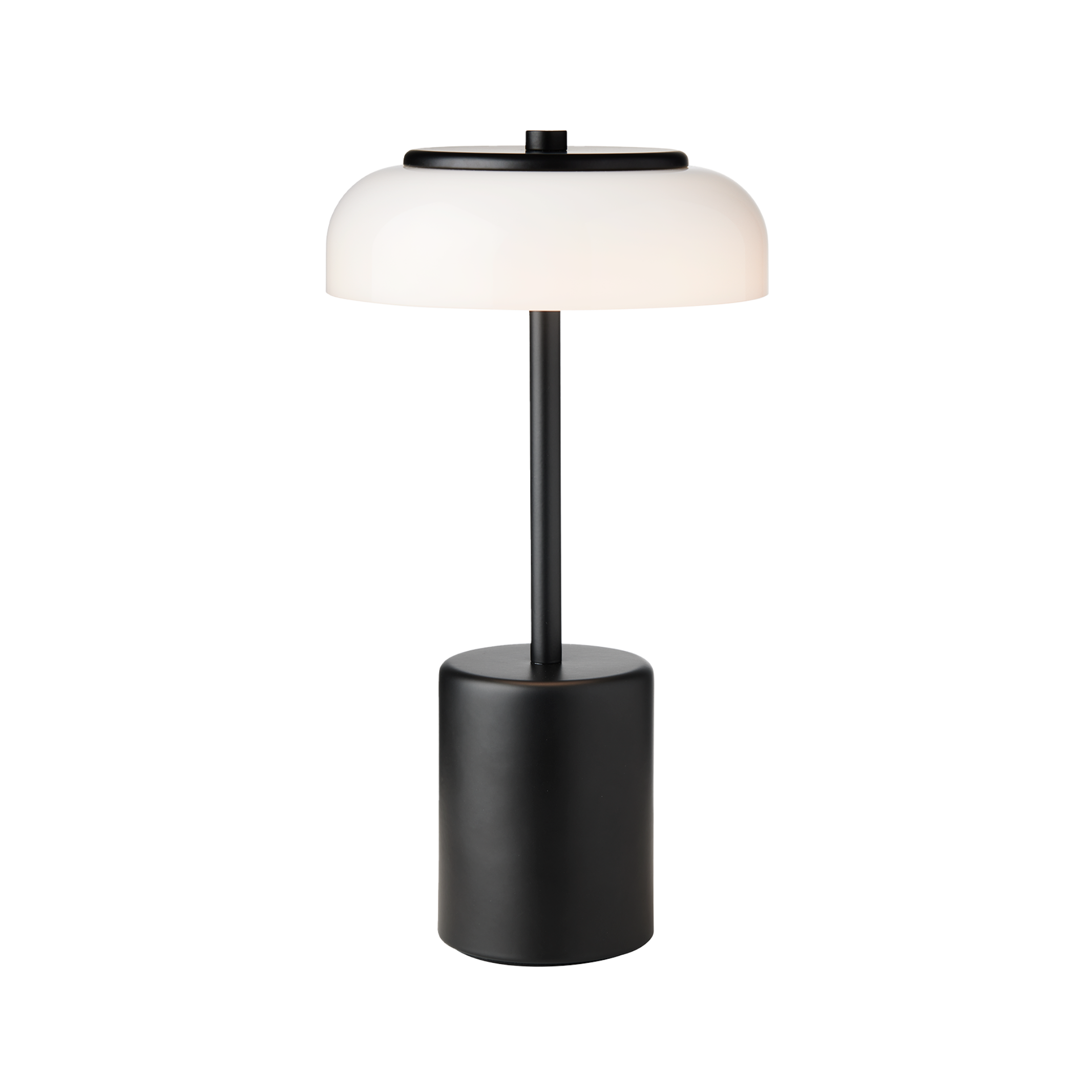 Lampa przenośna BLOSSI czarny z opalowym szkłem – Nuura