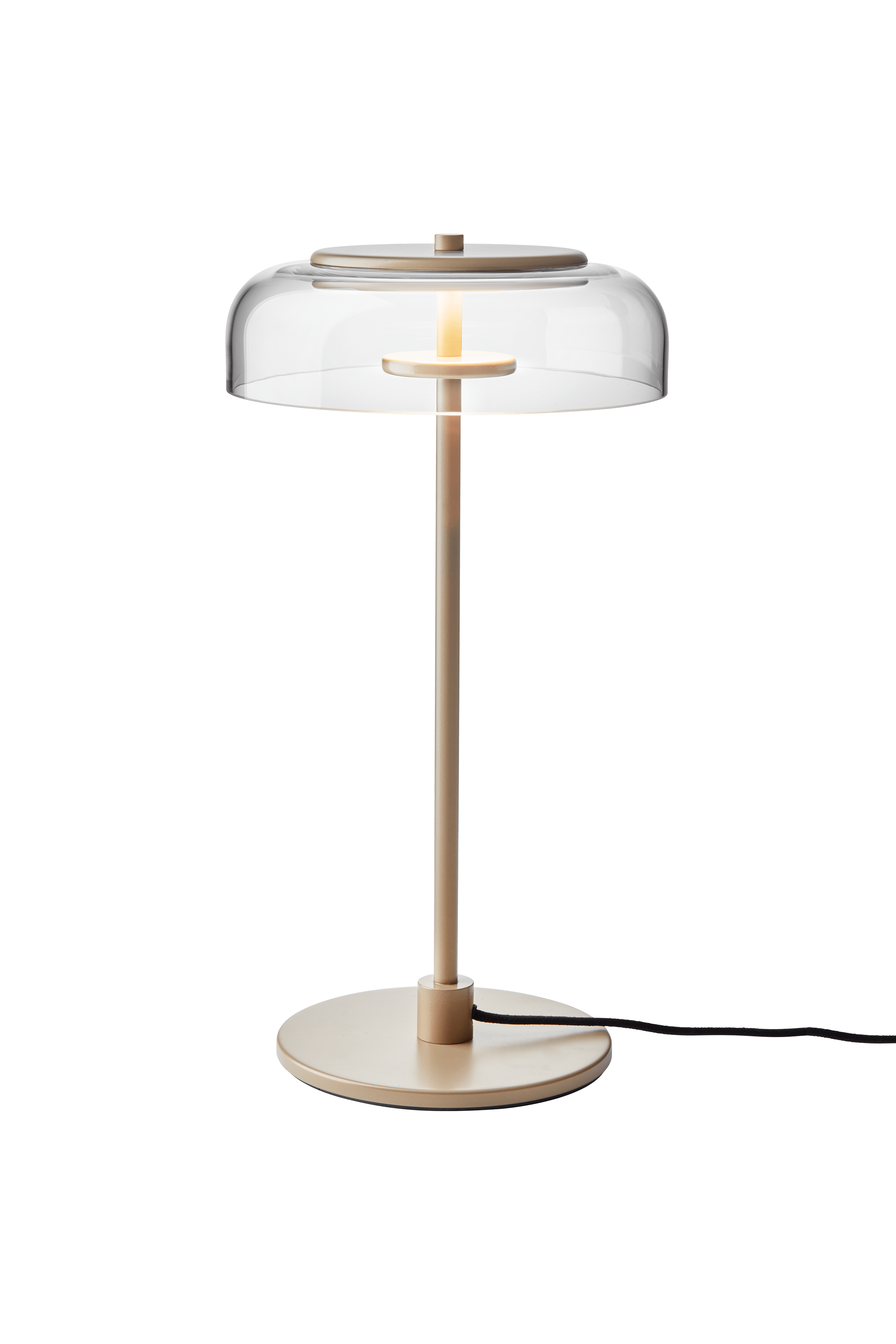 Tafellamp BLOSSI goud met transparant glas