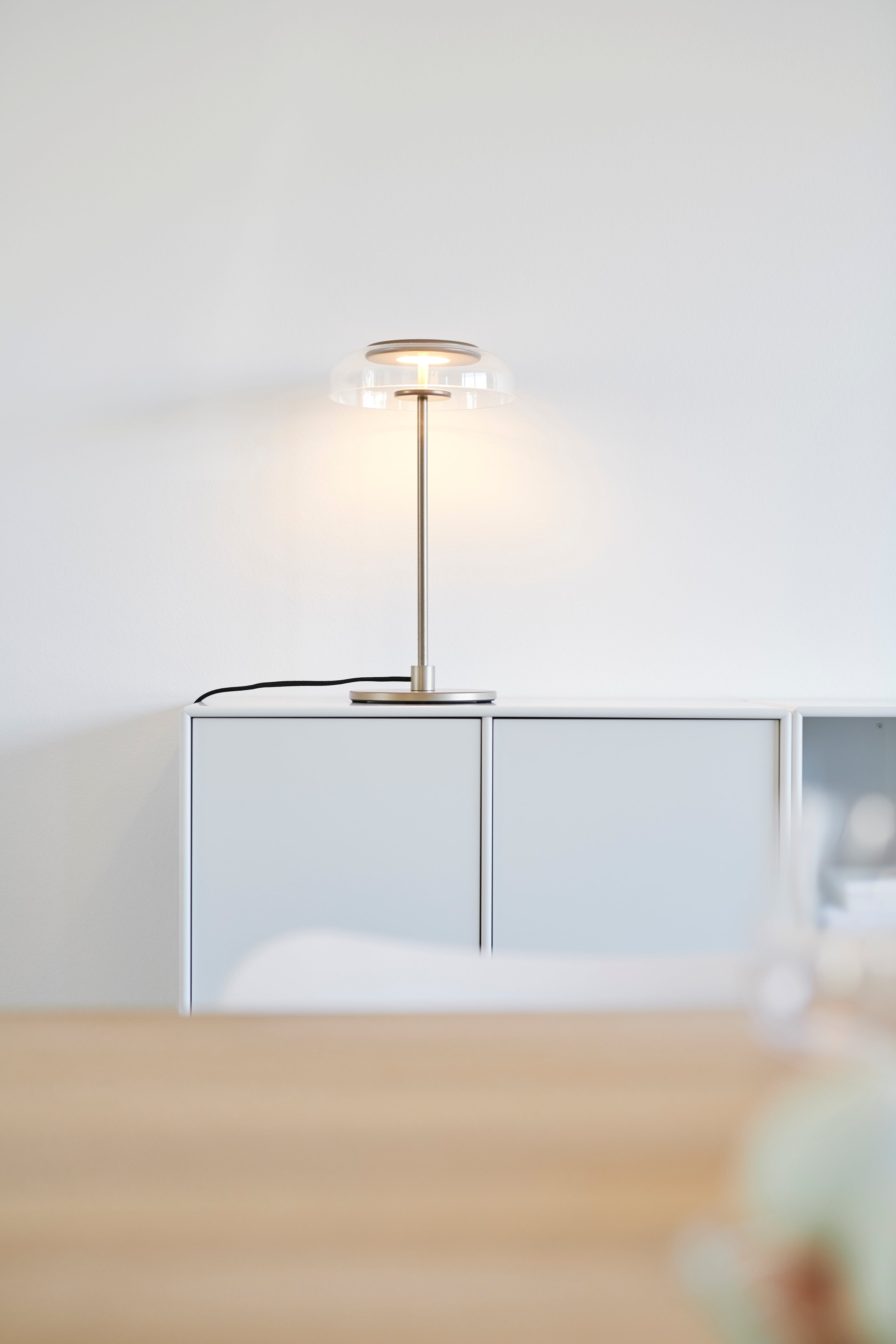 Tafellamp BLOSSI goud met transparant glas
