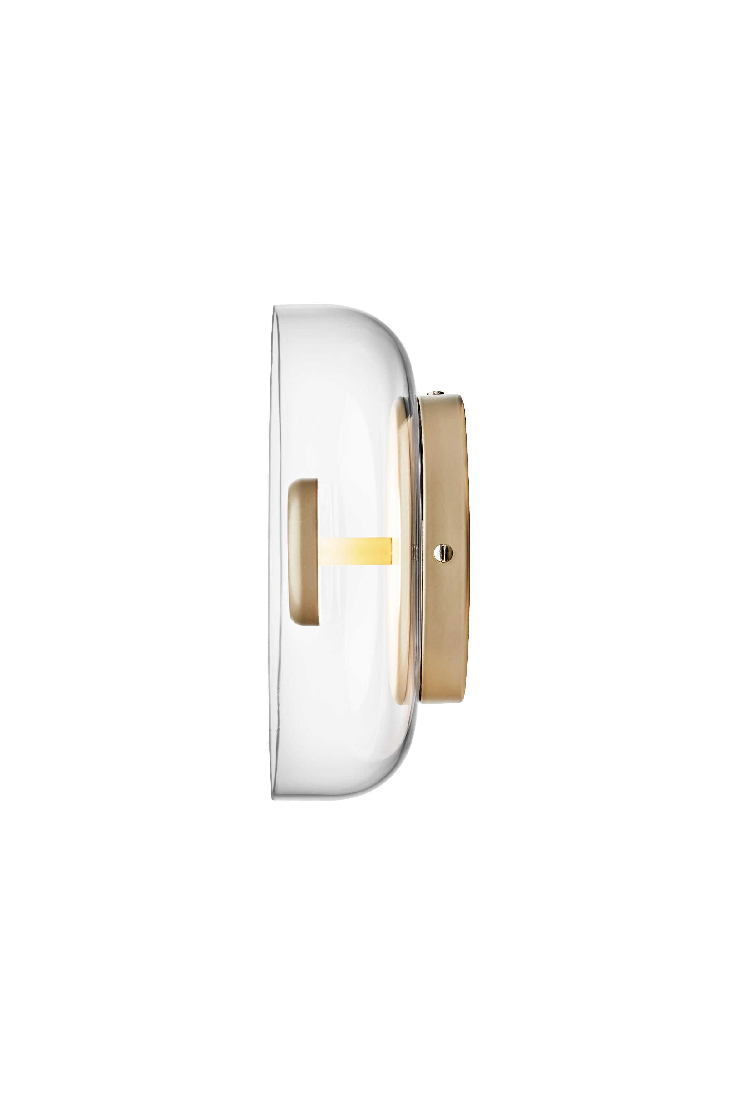 Wandleuchte BLOSSI gold mit transparentem Glas