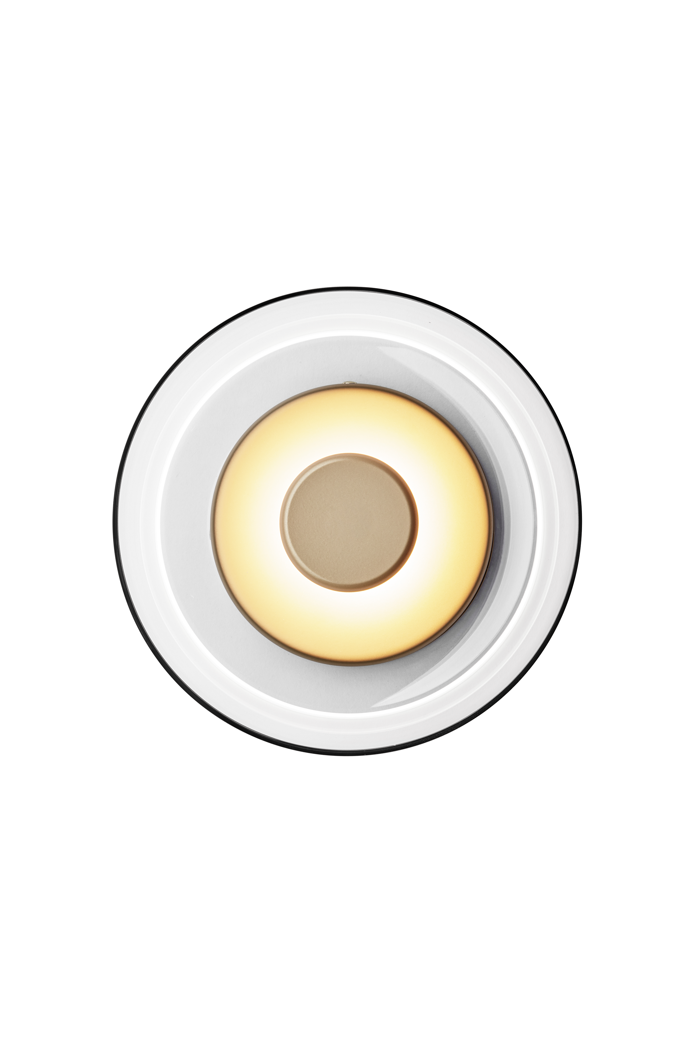 Wandleuchte BLOSSI gold mit transparentem Glas