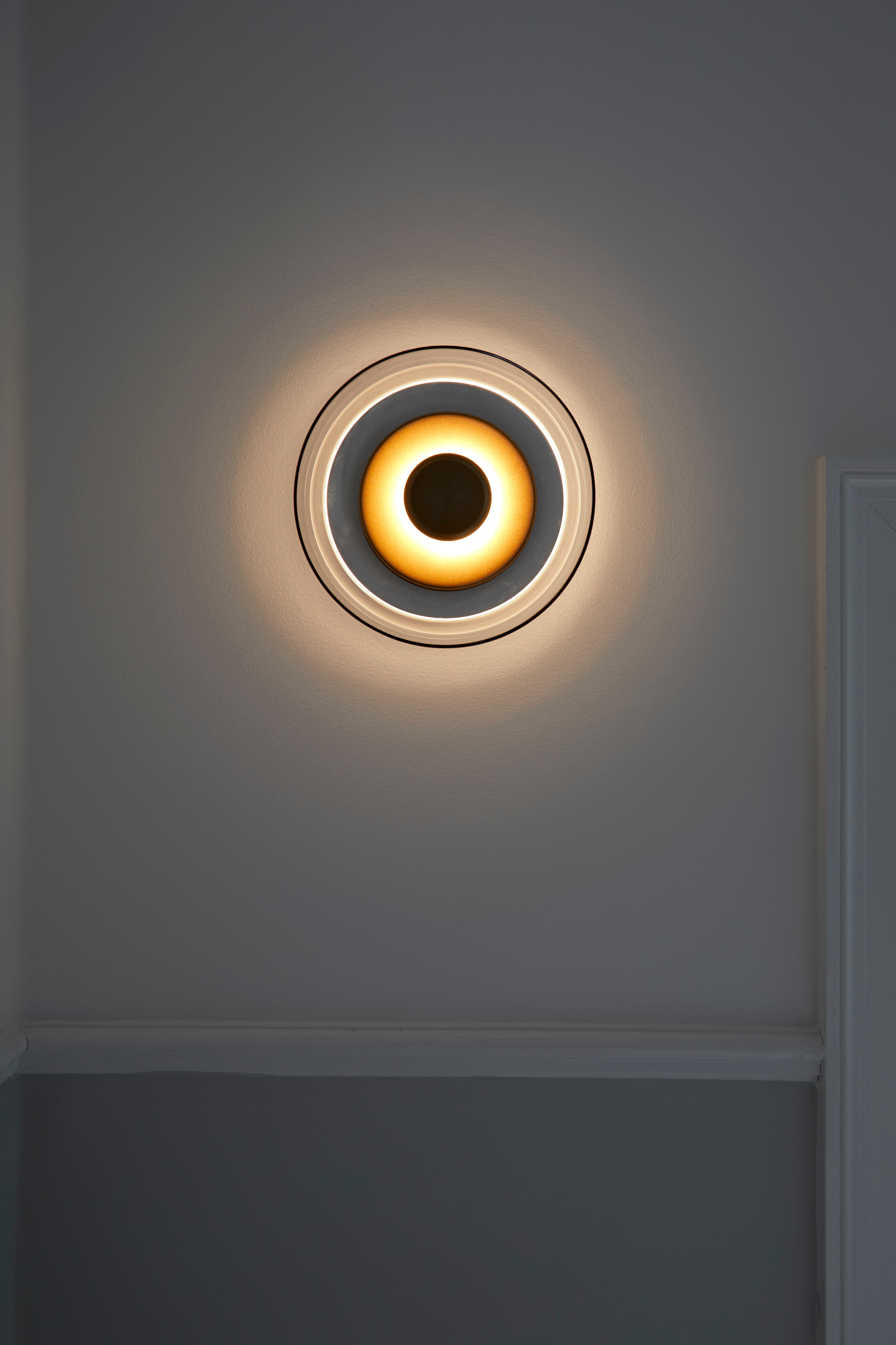 Wandleuchte BLOSSI gold mit transparentem Glas