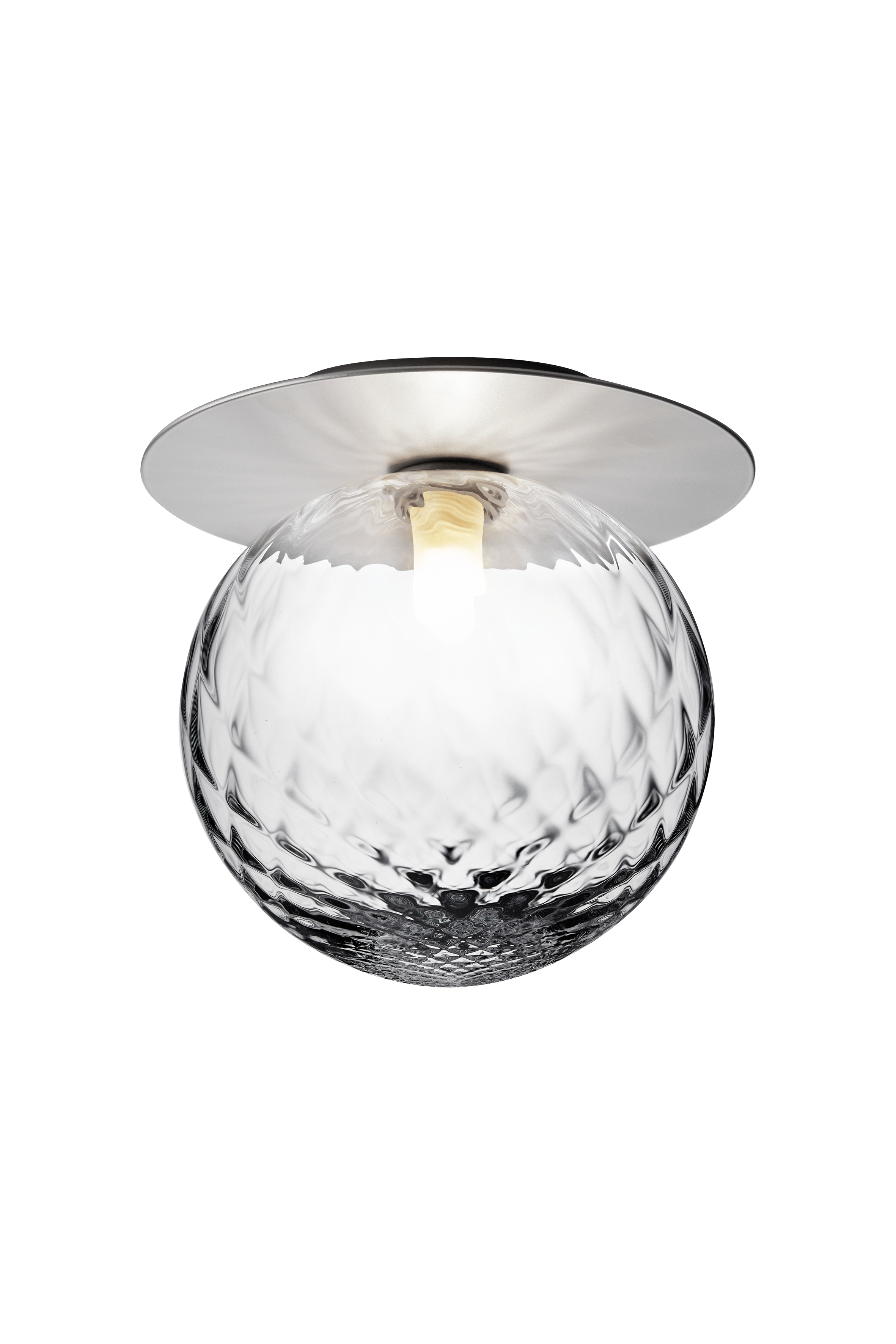 Inbouw wandlamp LIILA zilver met transparant glas