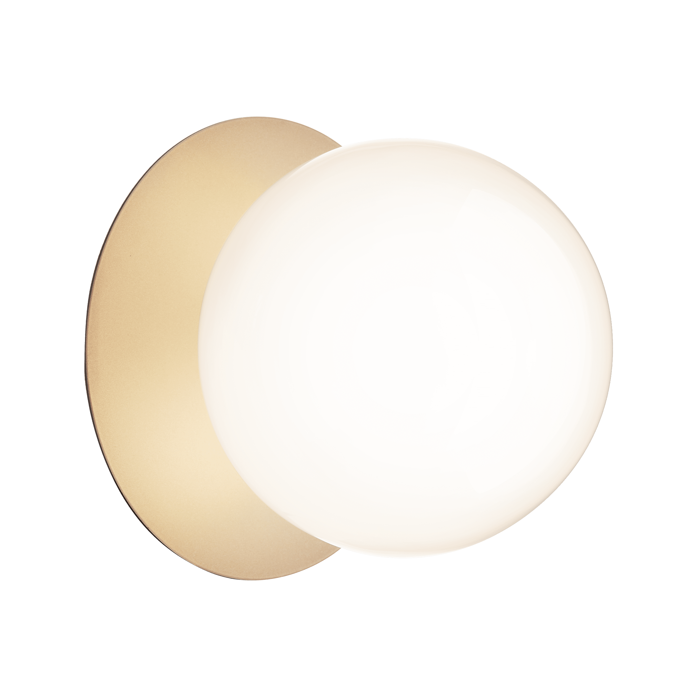 Wandlampe LIILA gold mit opalem Glas