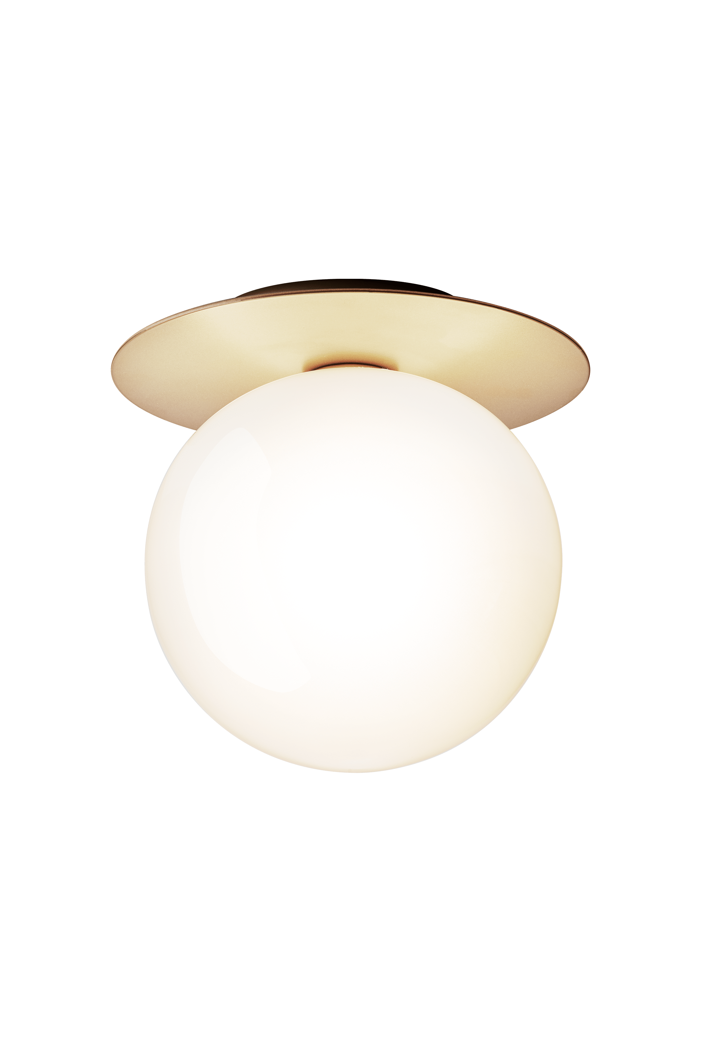 Wandlampe LIILA gold mit opalem Glas