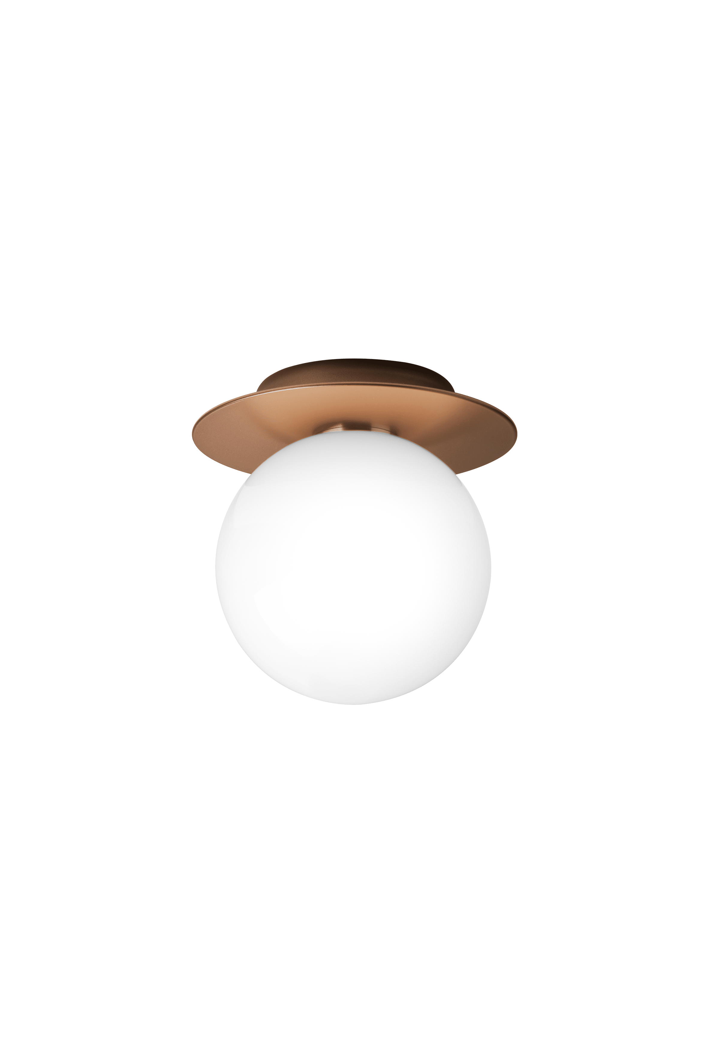 Wandlampe LIILA dunkelbraun mit opalem Glas