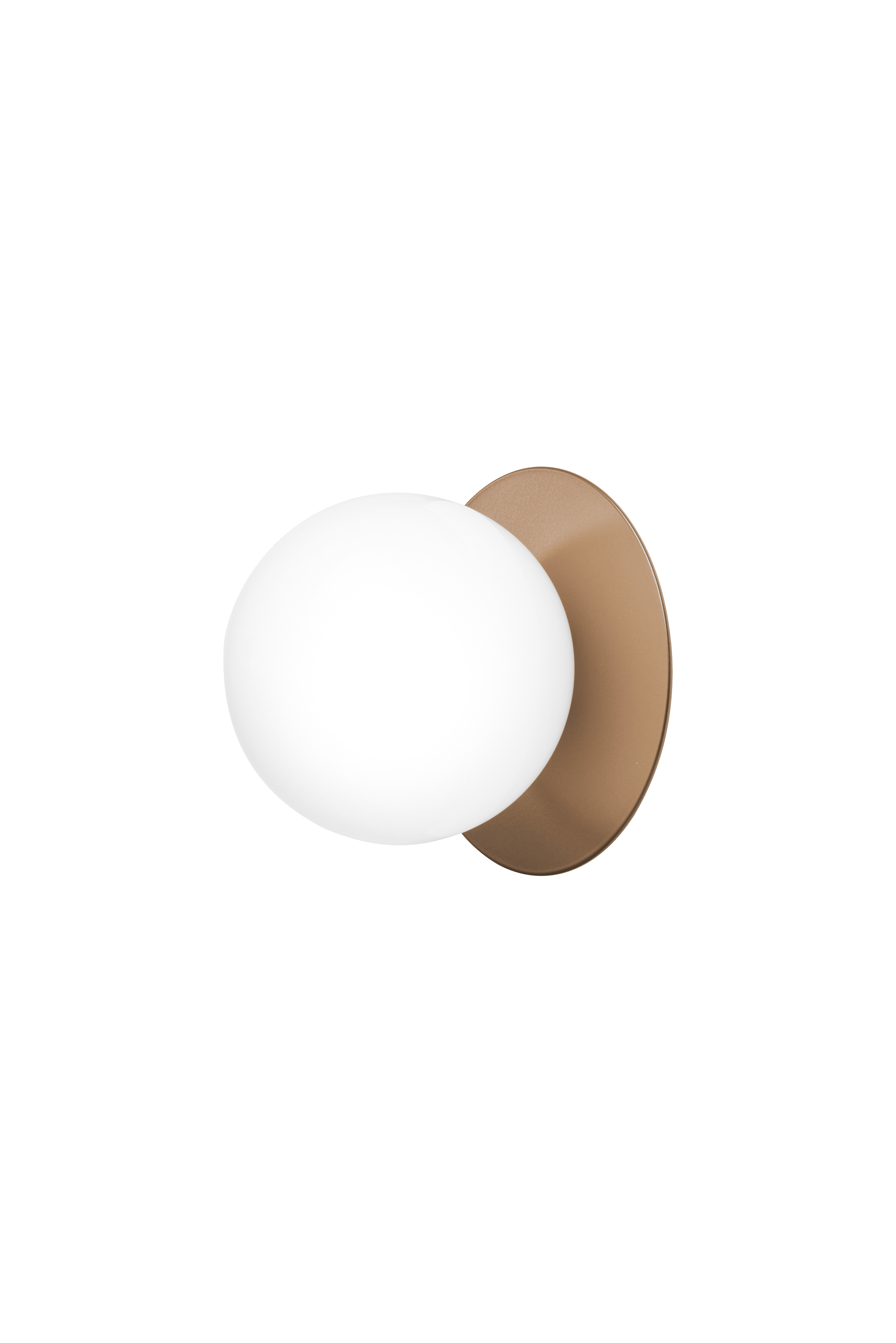 Wandlampe LIILA dunkelbraun mit opalem Glas