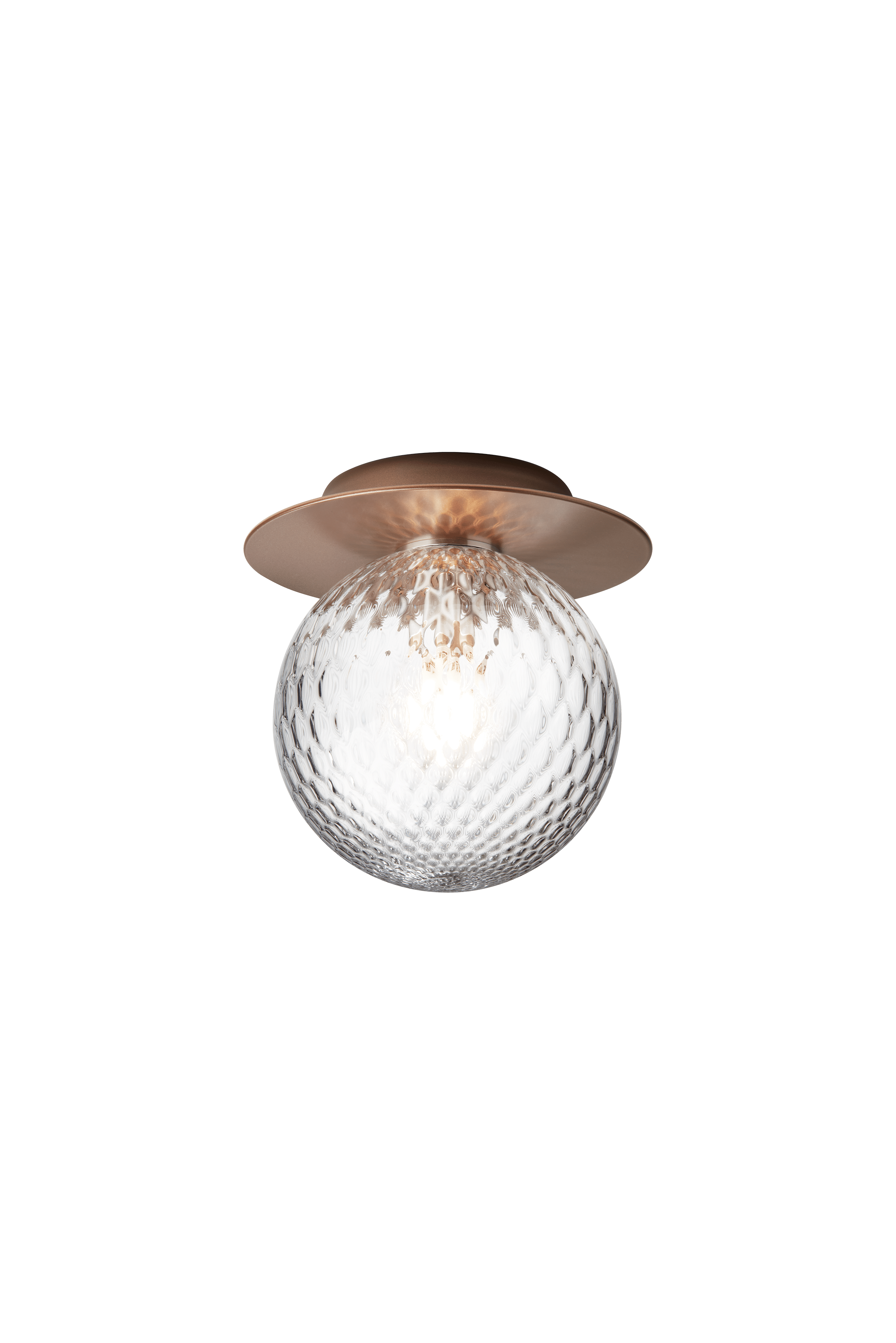 Inbouw wandlamp LIILA donkerbruin met transparant glas