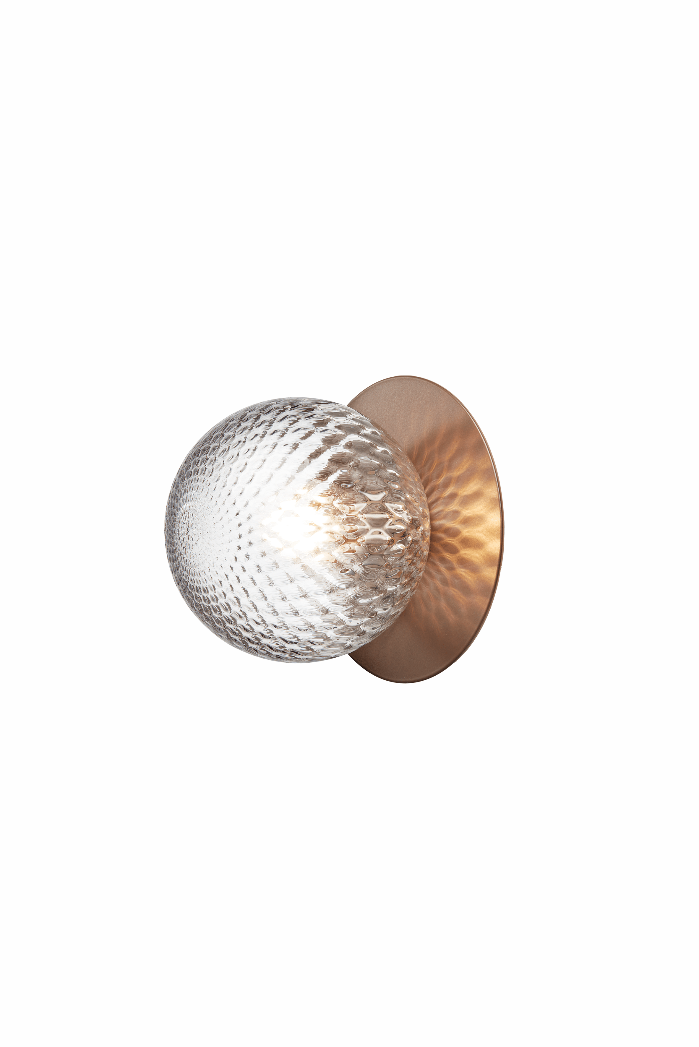 Inbouw wandlamp LIILA donkerbruin met transparant glas
