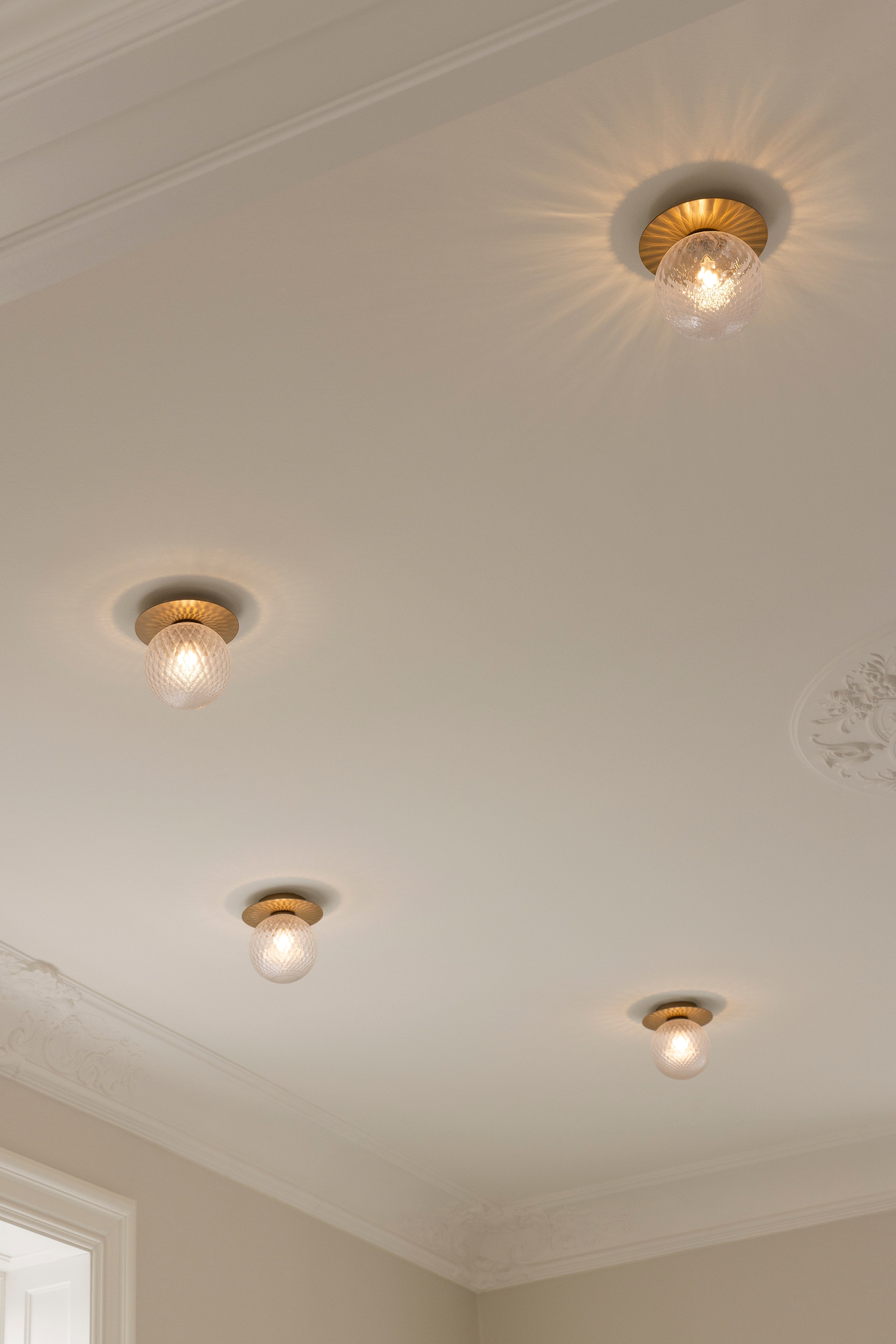 Inbouw wandlamp LIILA donkerbruin met transparant glas