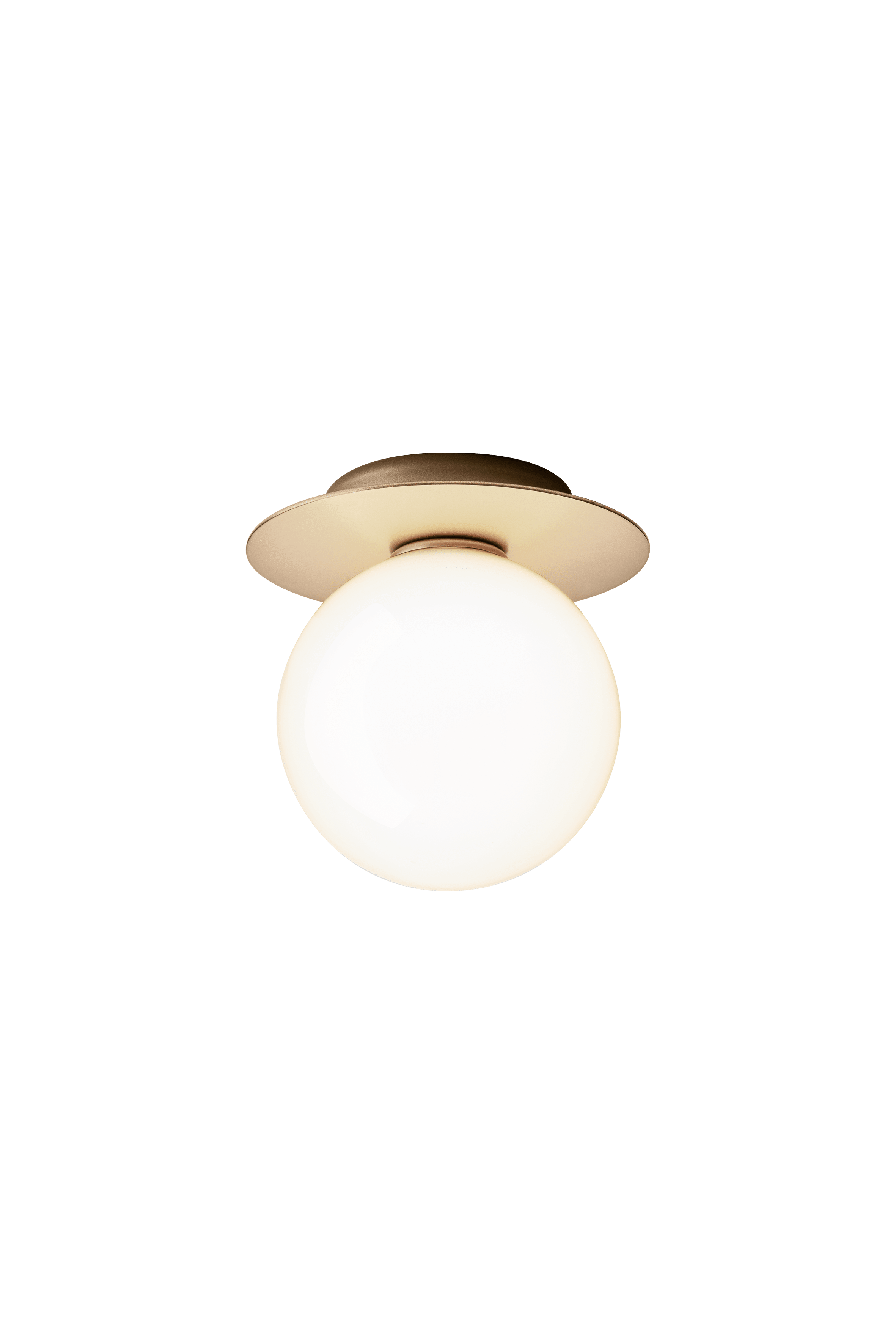 Wandlampe LIILA gold mit opalem Glas