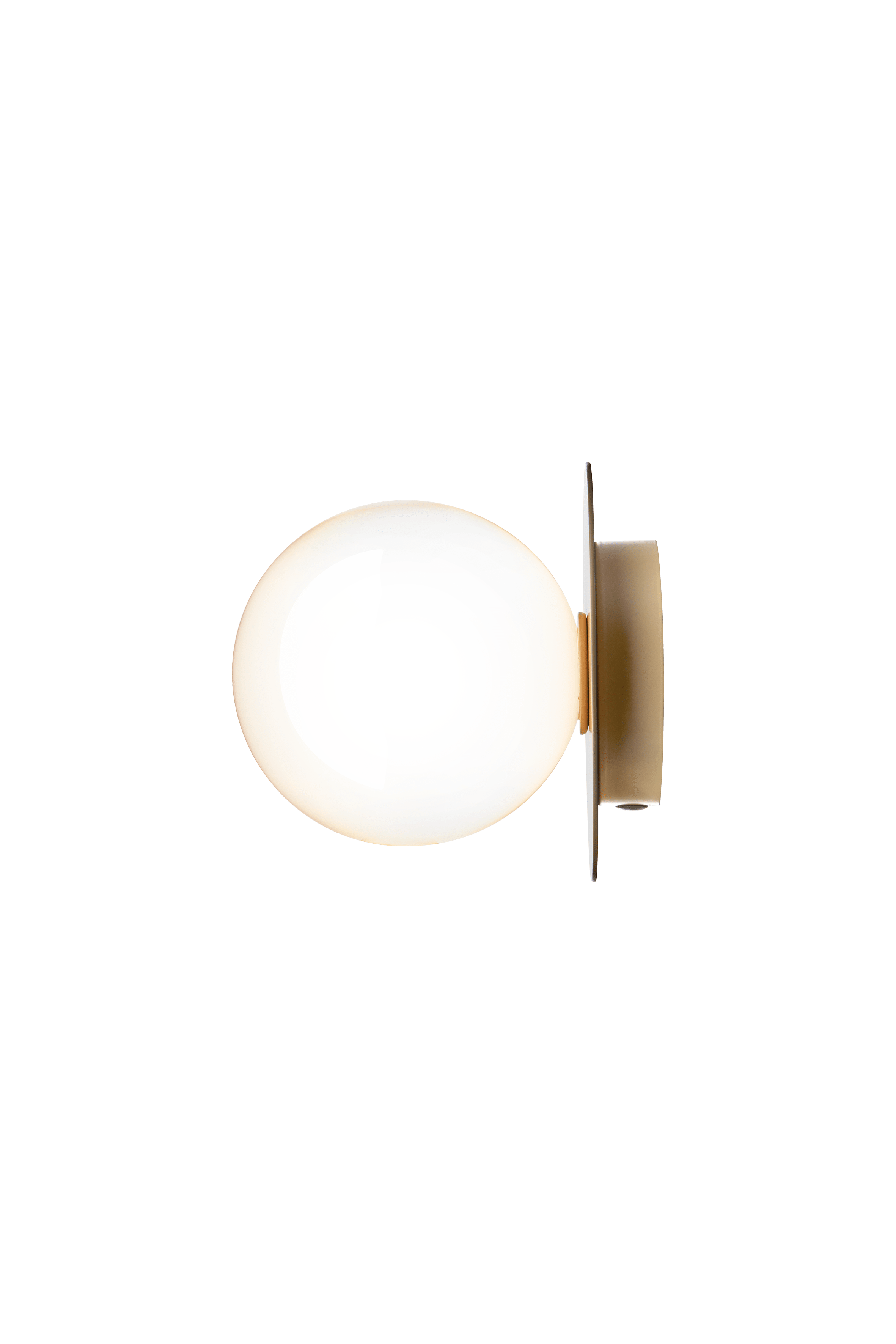 Wandlampe LIILA gold mit opalem Glas