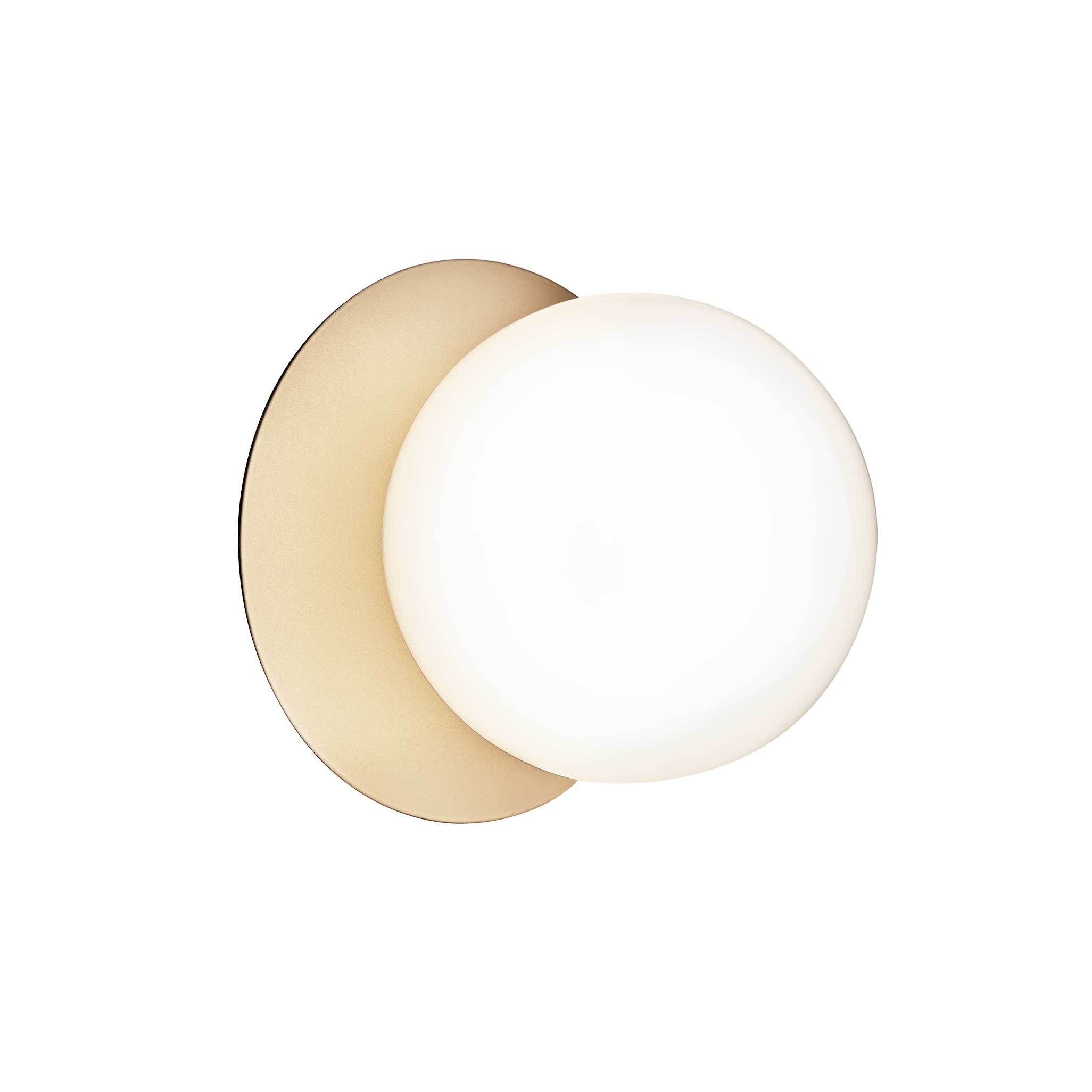 Wandlampe LIILA gold mit opalem Glas
