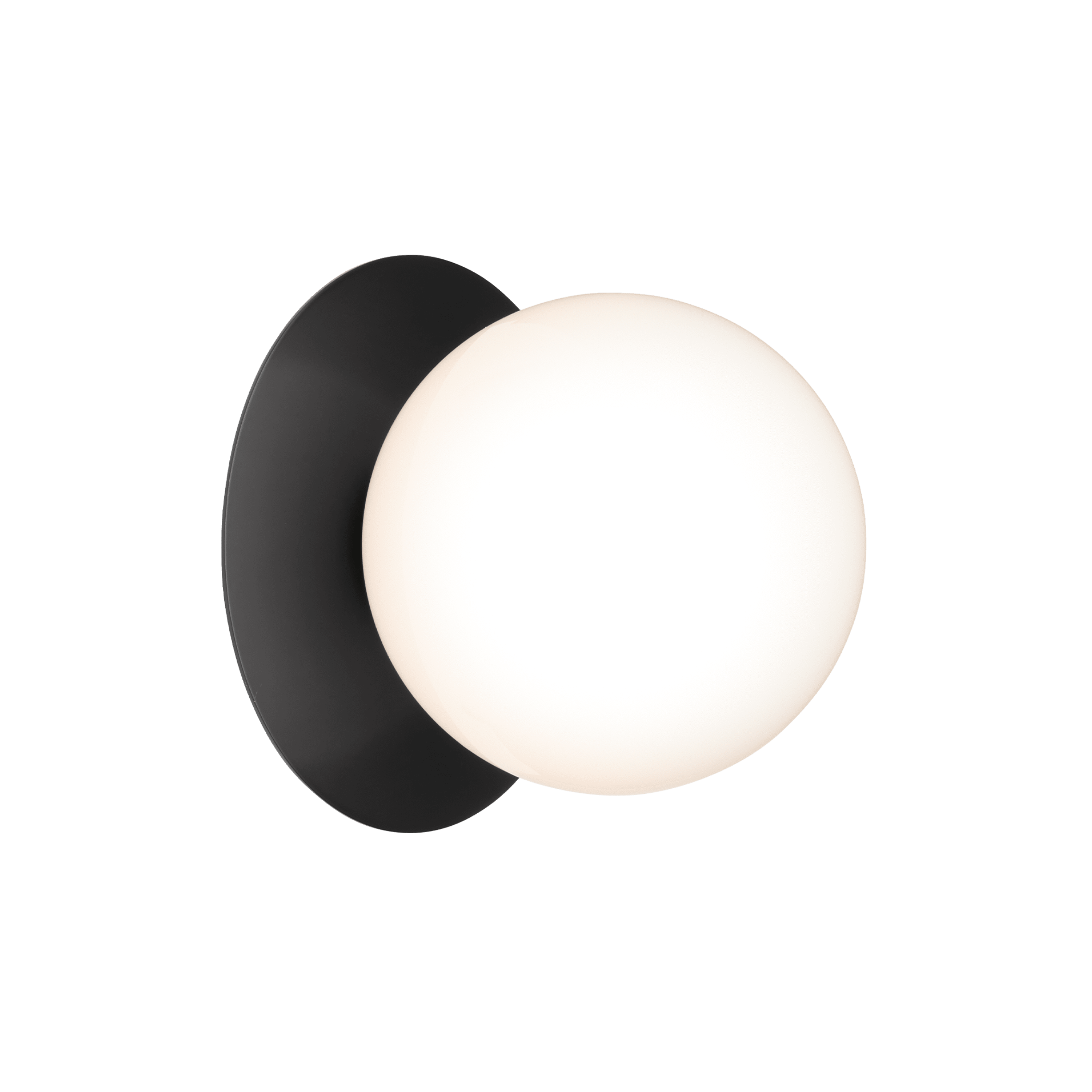 Buitenwandlamp LIILA zwart met opaalglas