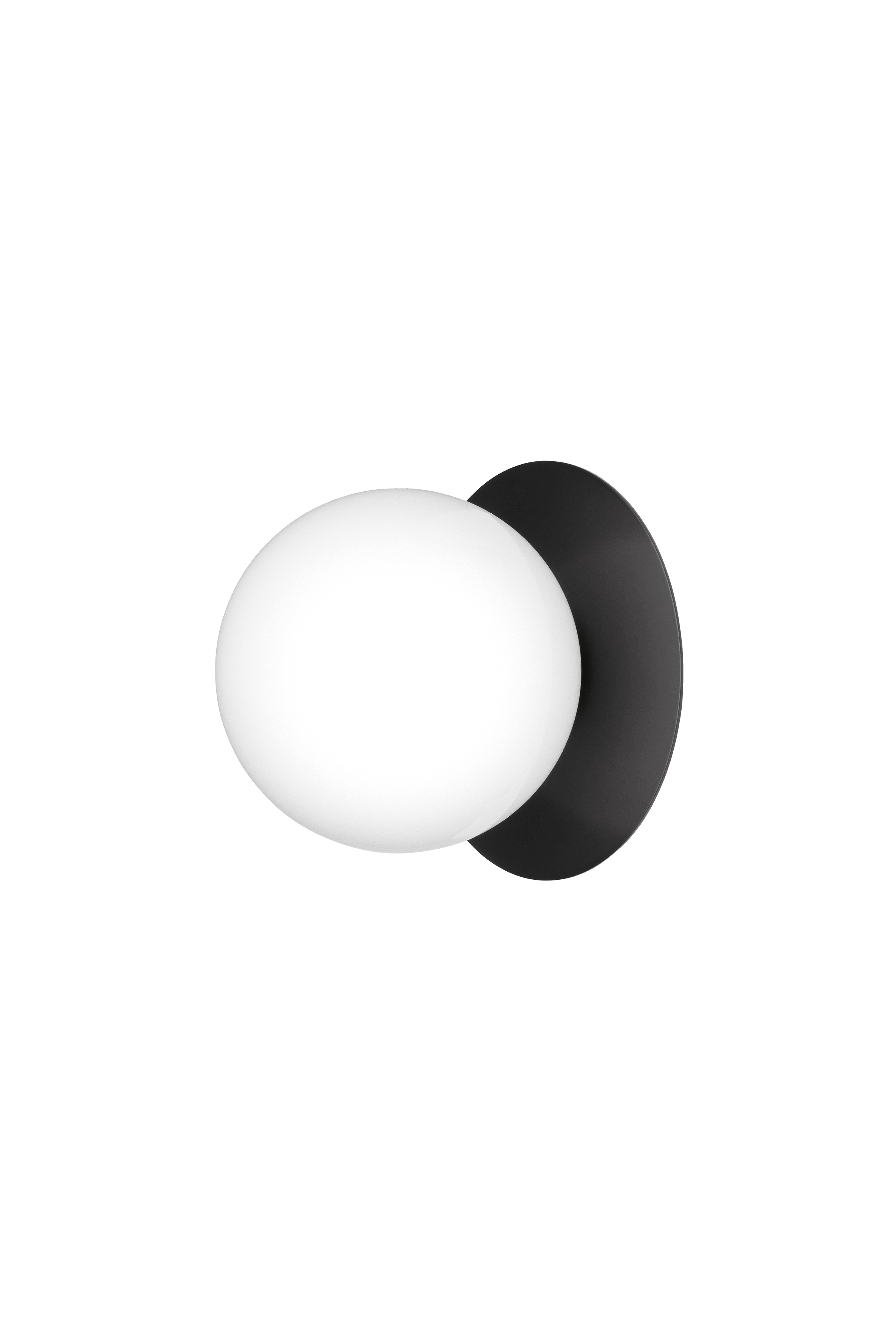 Buitenwandlamp LIILA zwart met opaalglas