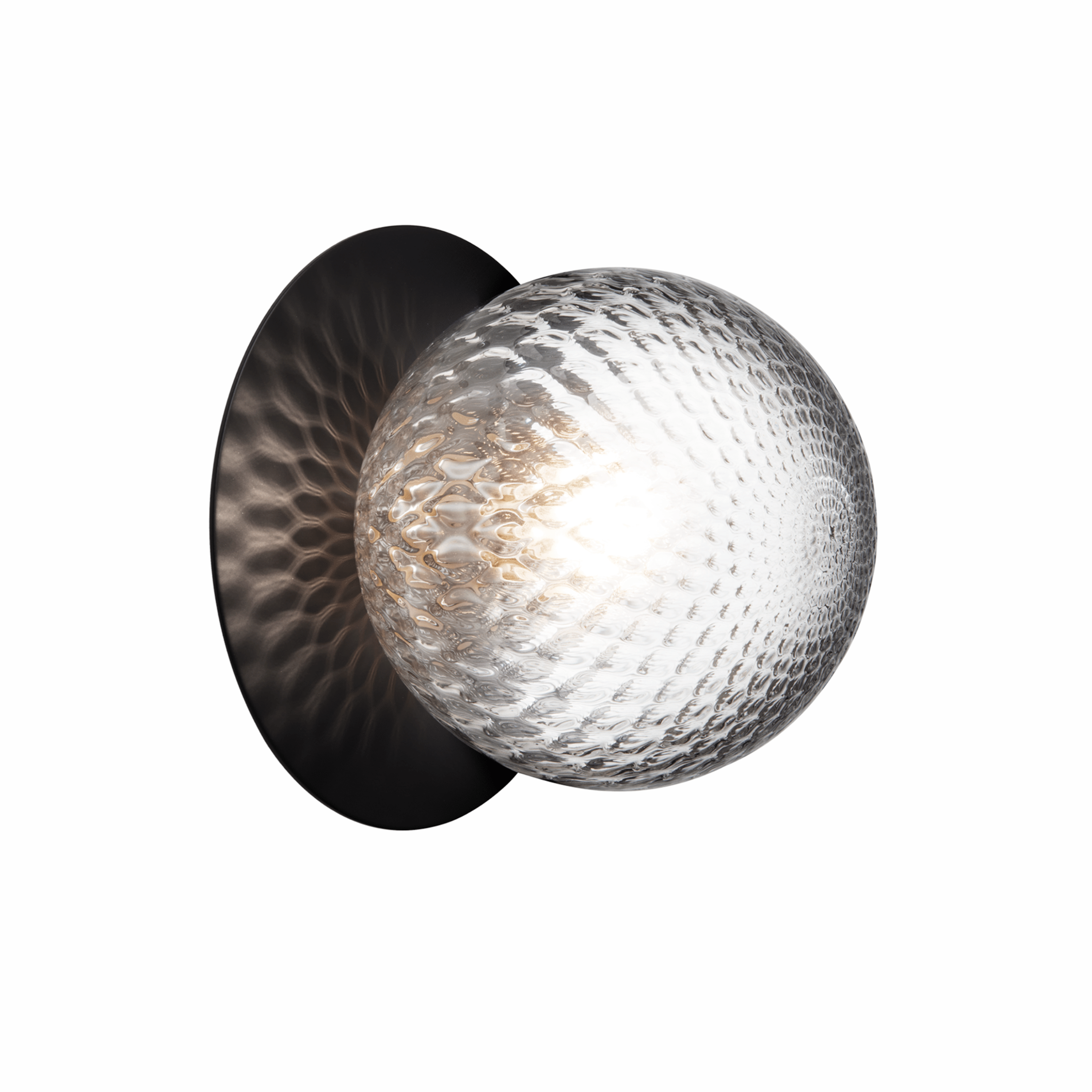Buitenwandlamp LIILA zwart met transparant glas