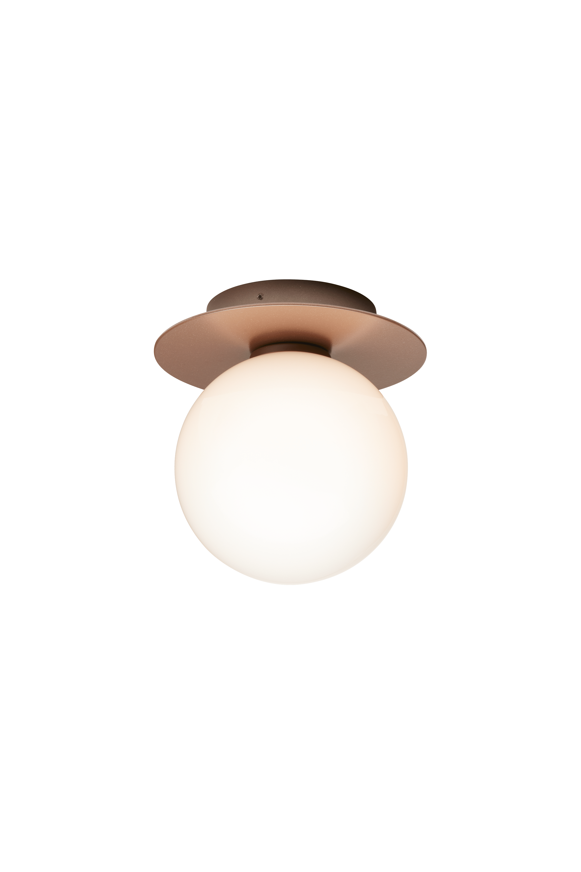 Außenwandleuchte LIILA dunkelbraun mit opalem Glas