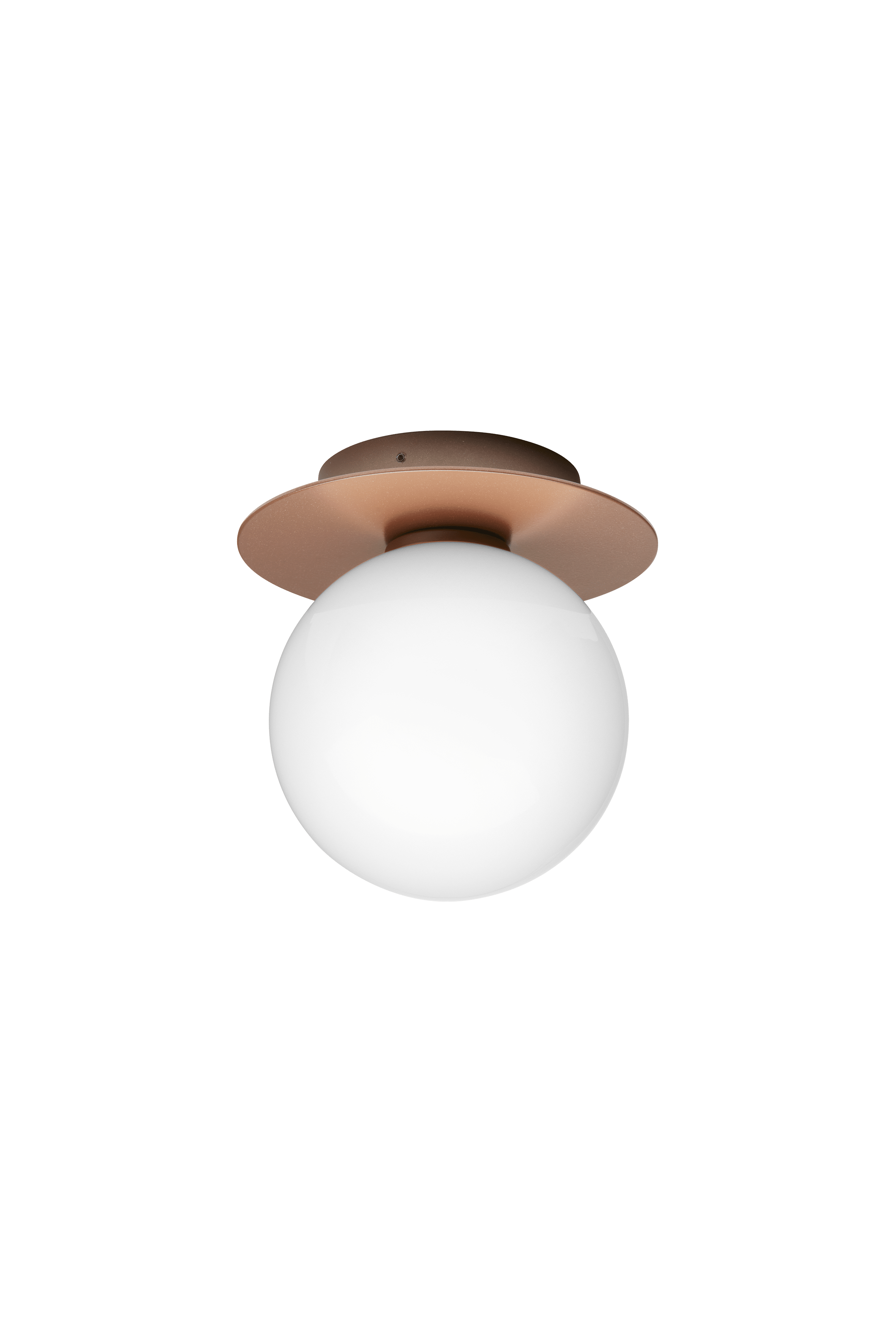 Außenwandleuchte LIILA dunkelbraun mit opalem Glas
