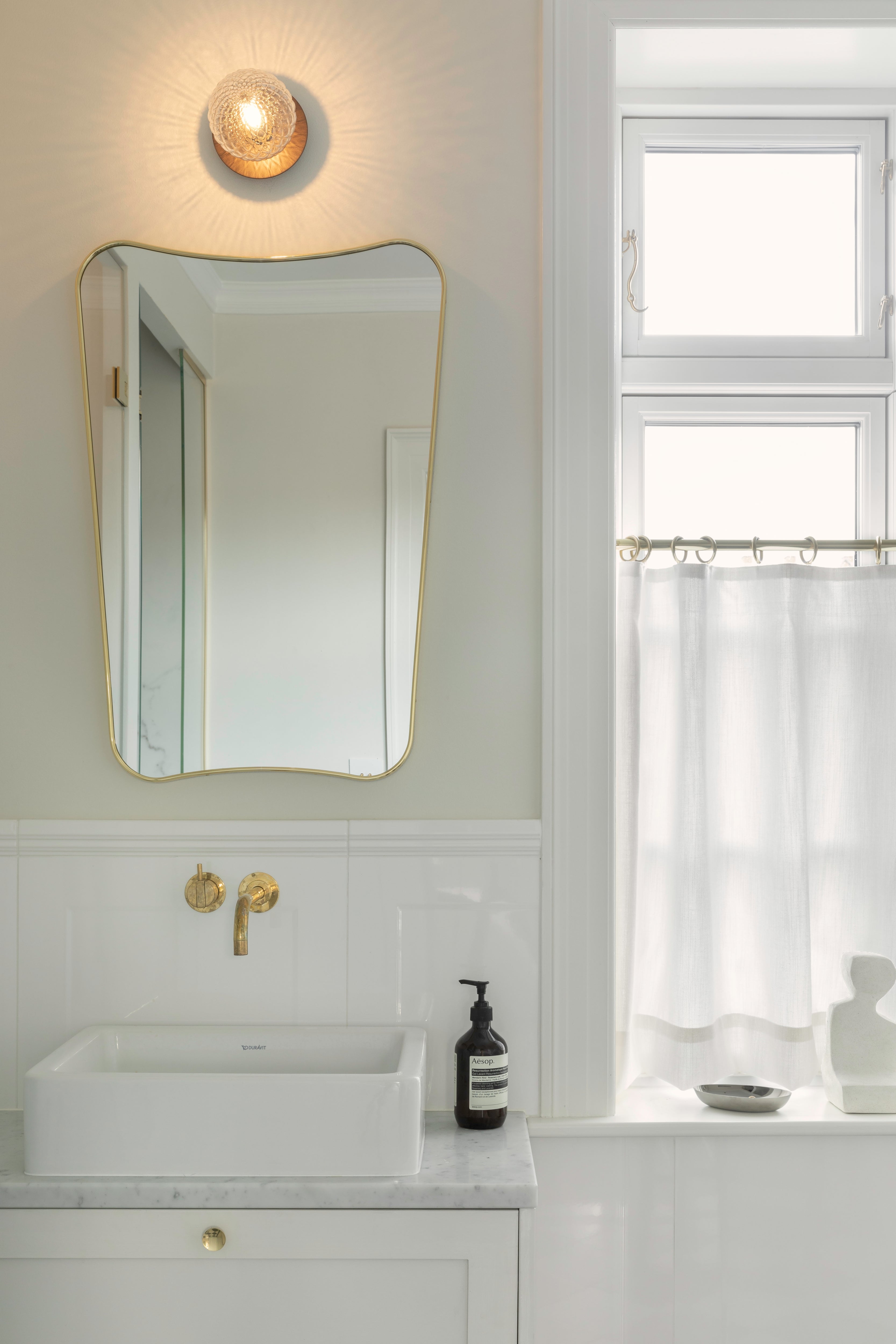 Inbouw wandlamp LIILA donkerbruin met transparant glas