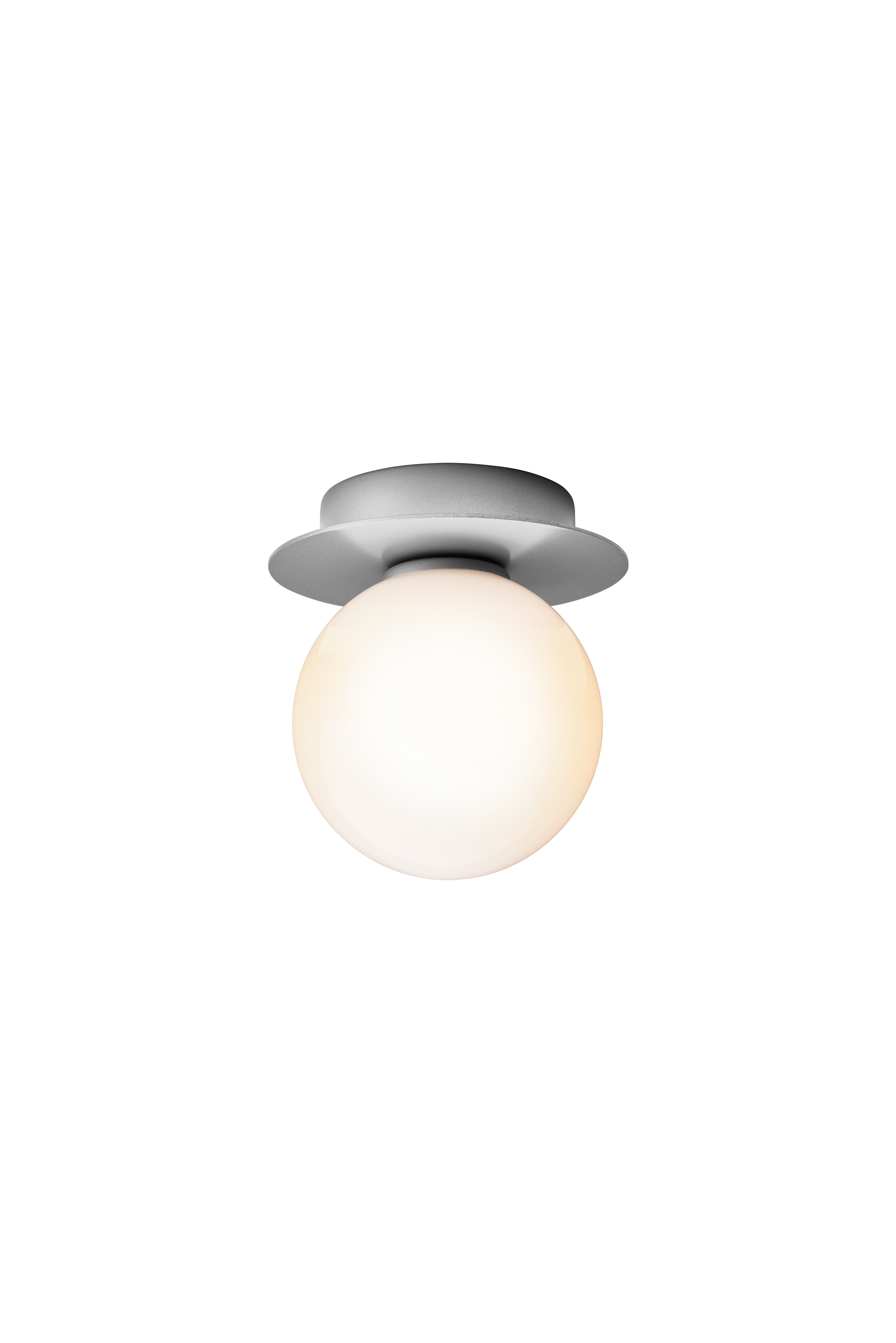 Inbouw wandlamp LIILA zilver met opaalglas