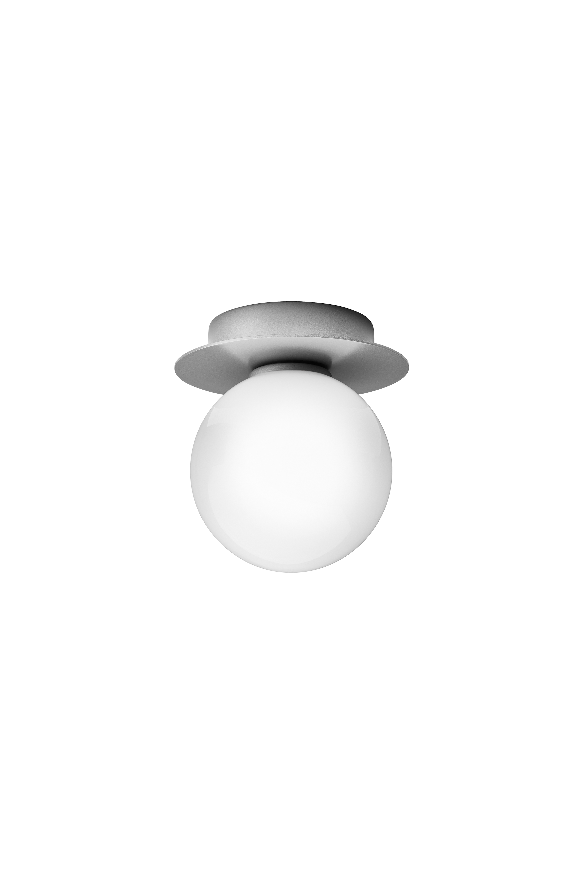 Inbouw wandlamp LIILA zilver met opaalglas