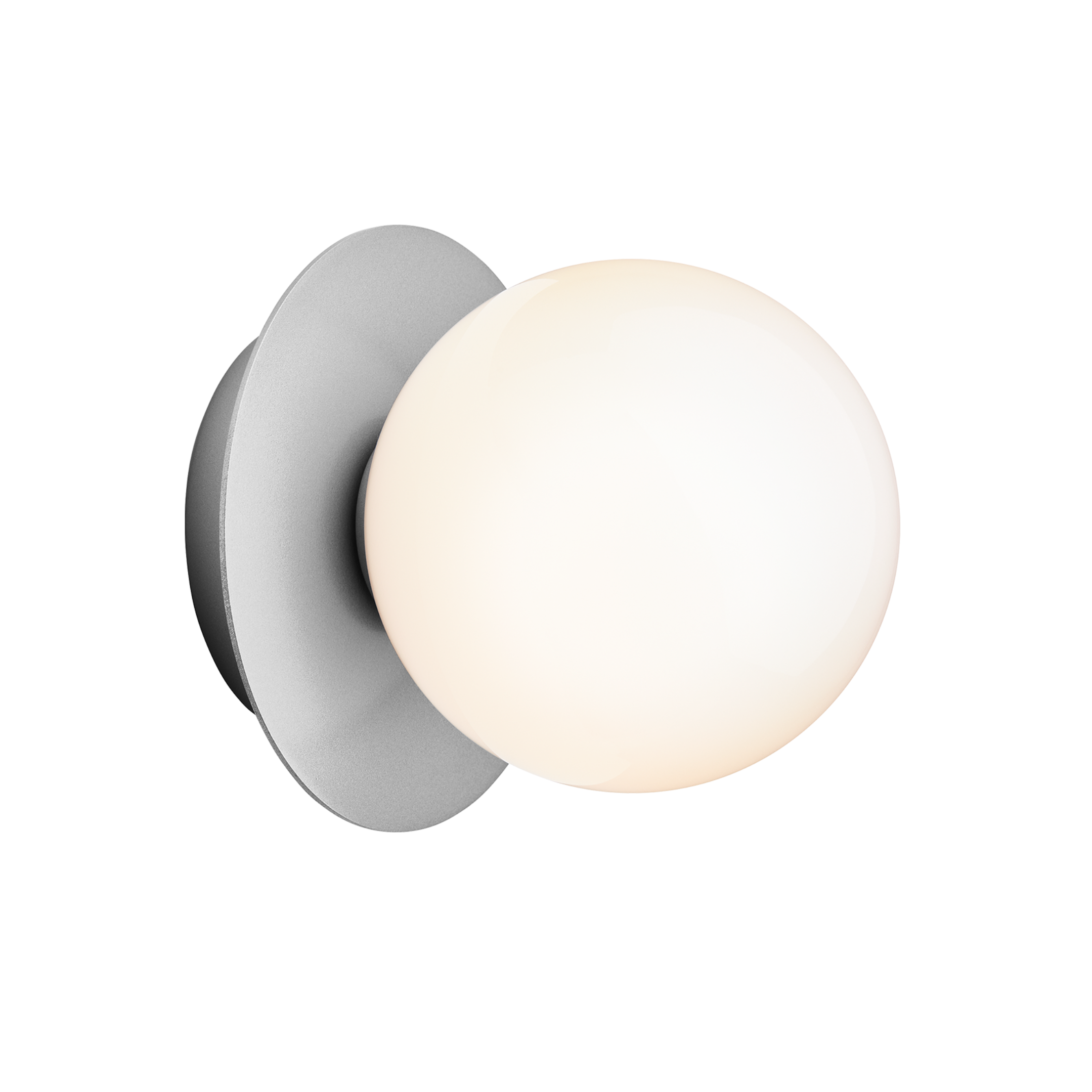 Inbouw wandlamp LIILA zilver met opaalglas