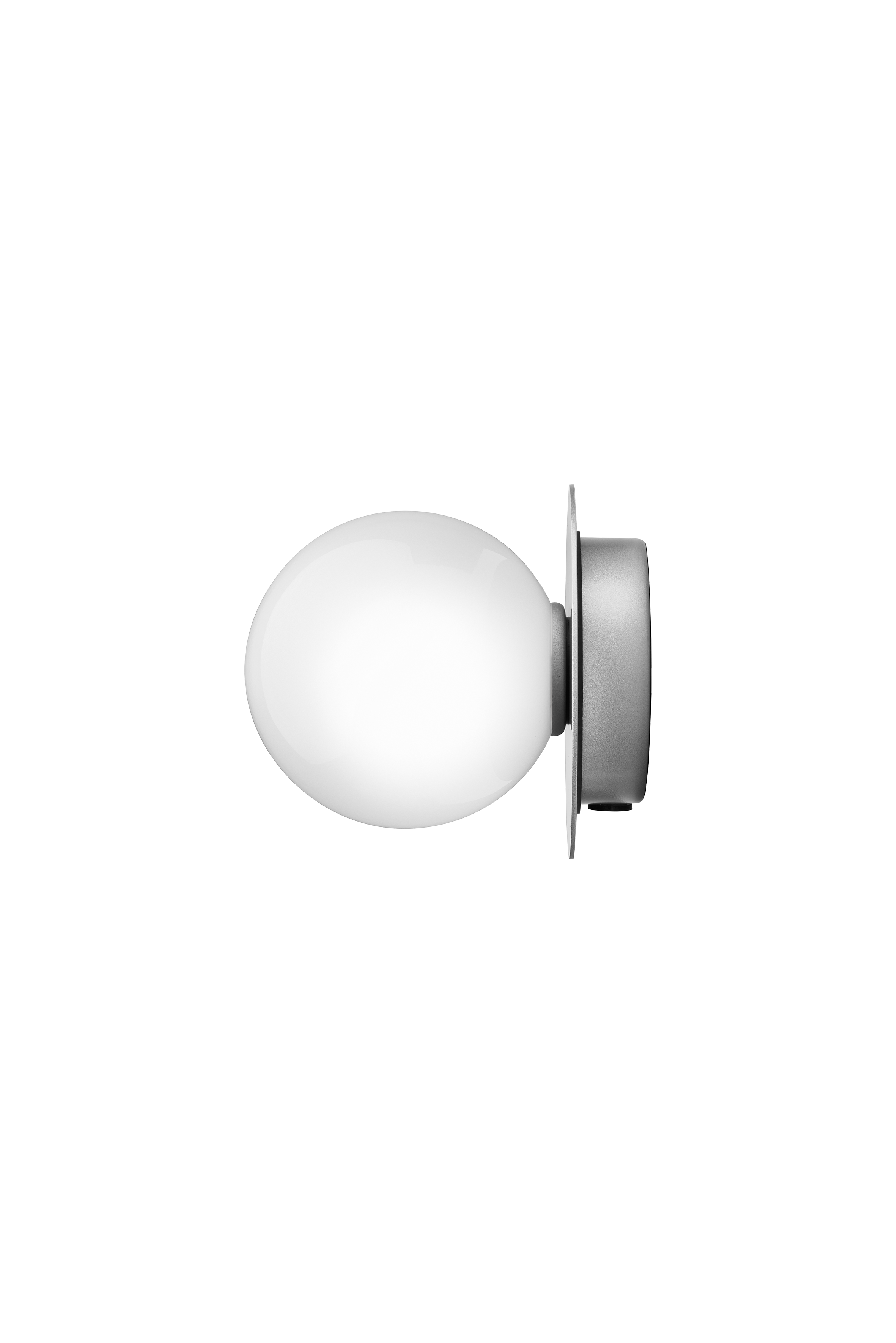 Inbouw wandlamp LIILA zilver met opaalglas