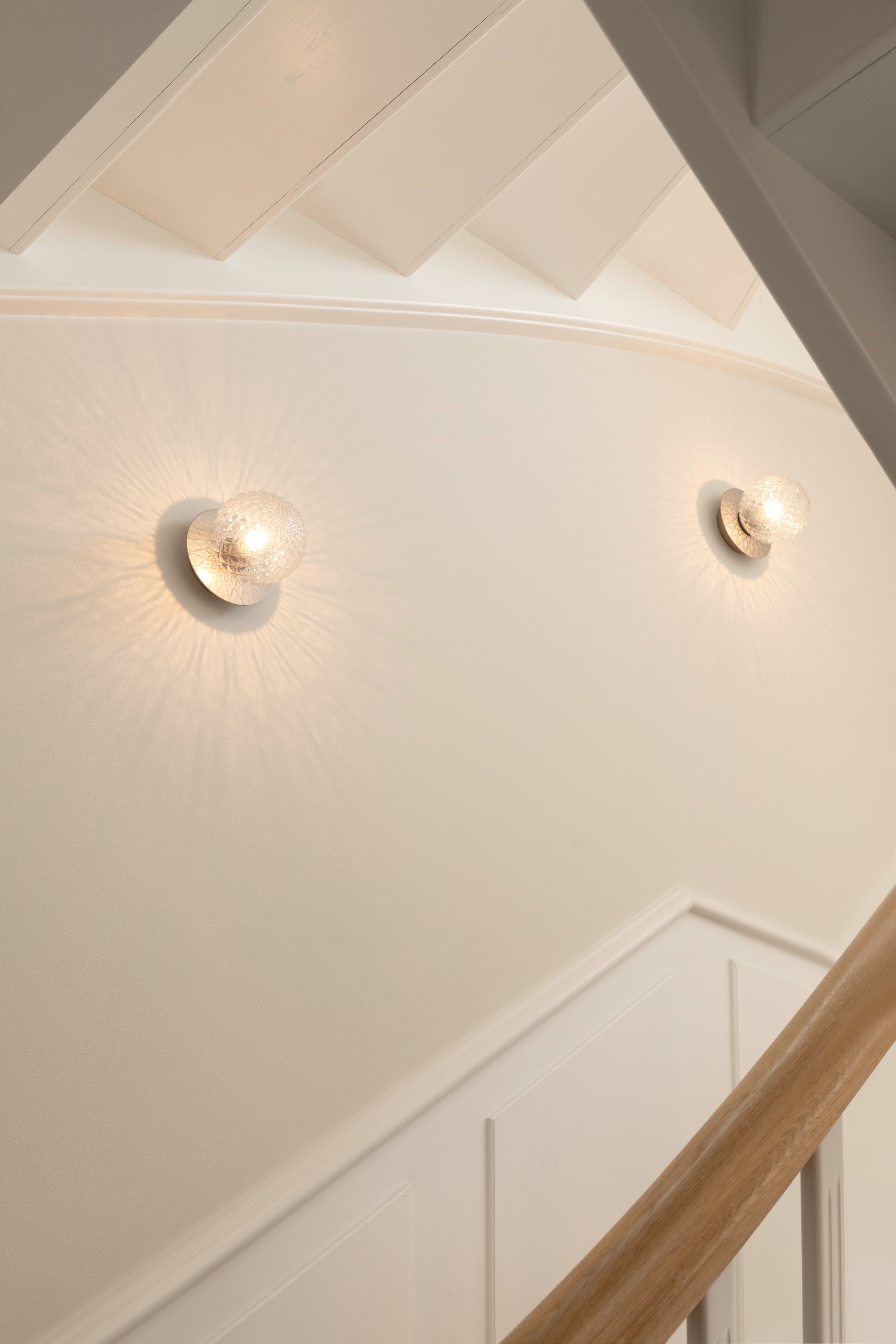 Inbouw wandlamp LIILA zilver met transparant glas