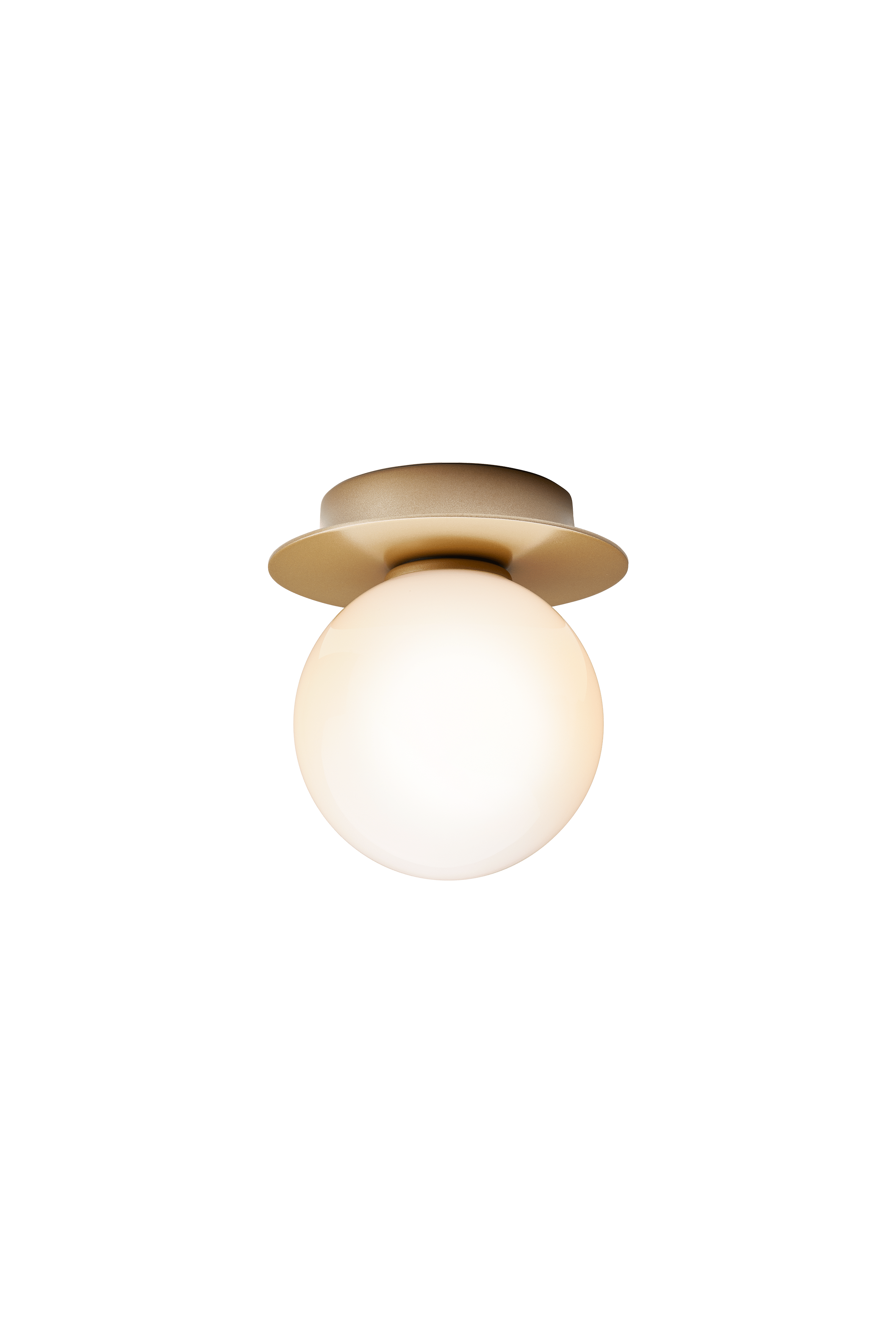 Wandlampe LIILA gold mit opalem Glas