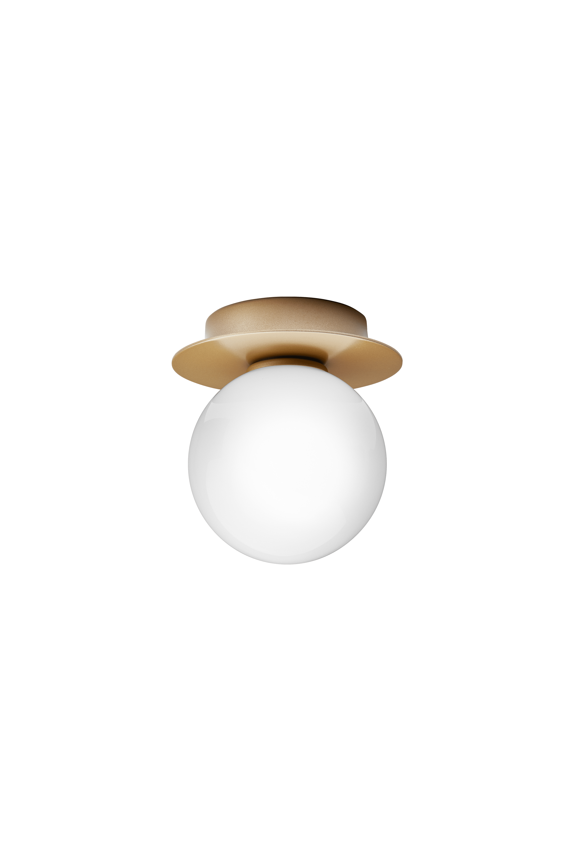 Wandlampe LIILA gold mit opalem Glas