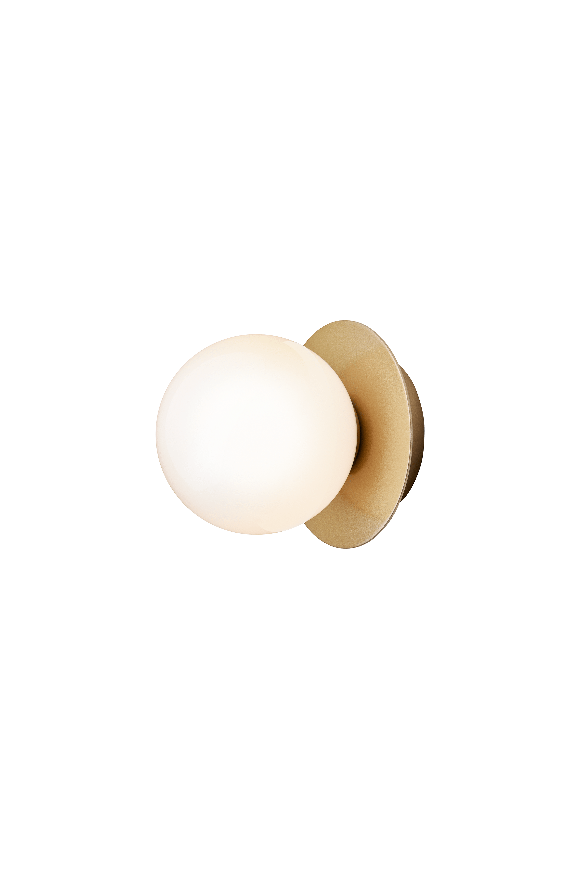 Wandlampe LIILA gold mit opalem Glas