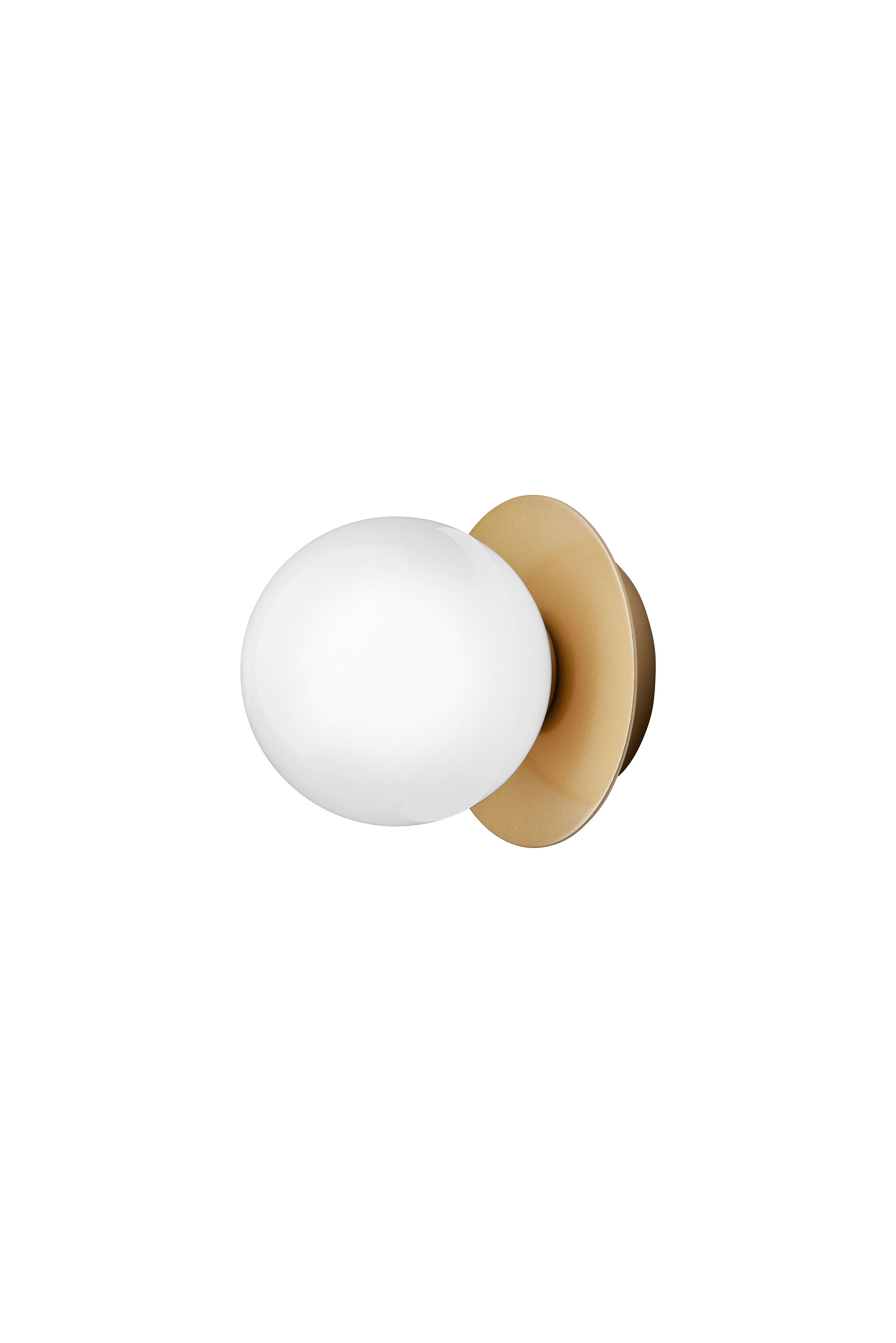 Wandlampe LIILA gold mit opalem Glas