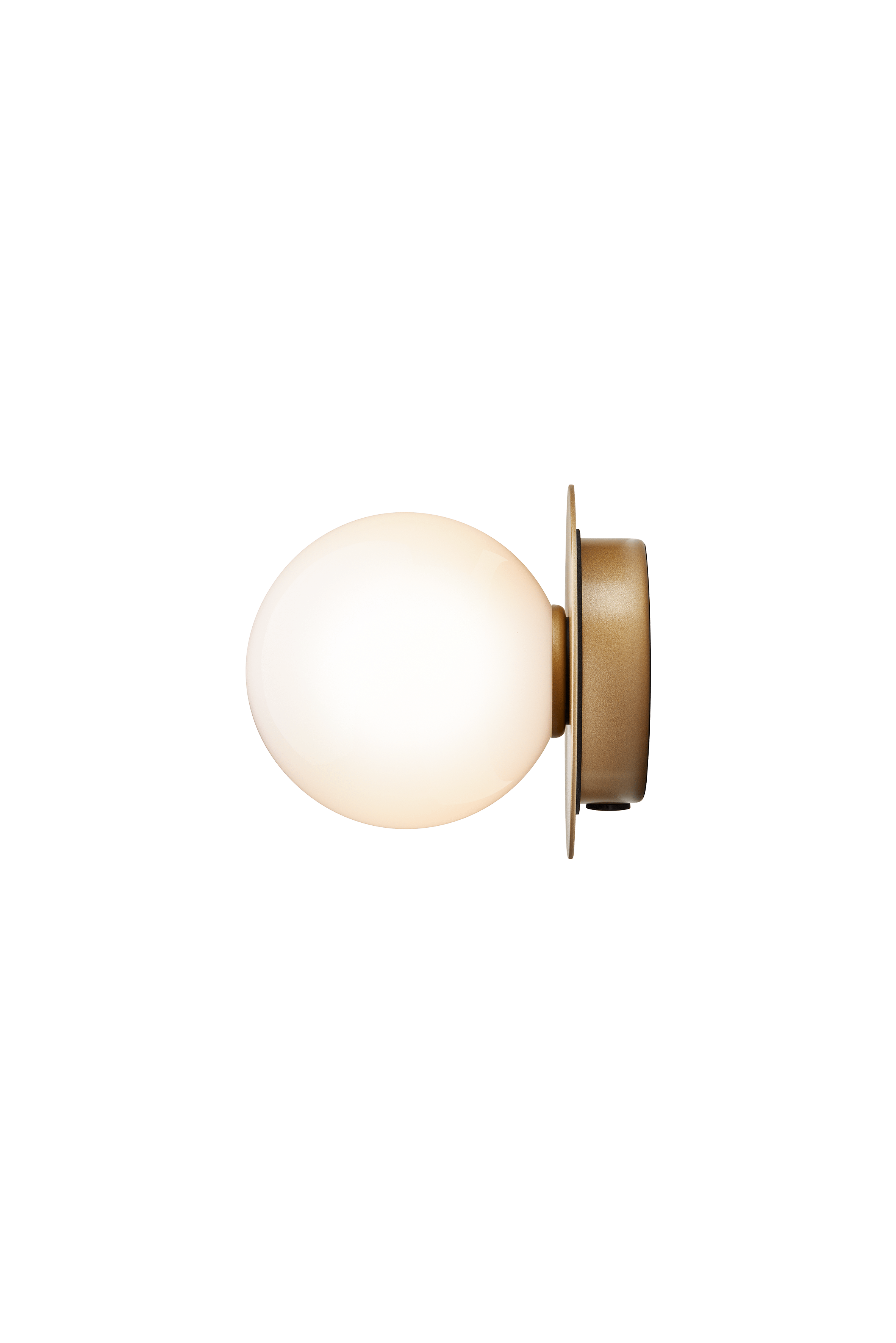Wandlampe LIILA gold mit opalem Glas