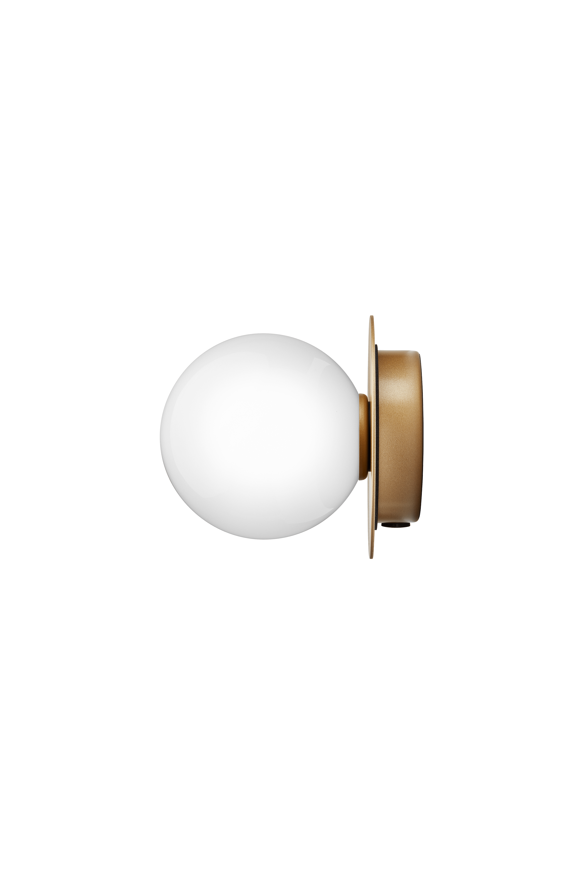 Wandlampe LIILA gold mit opalem Glas
