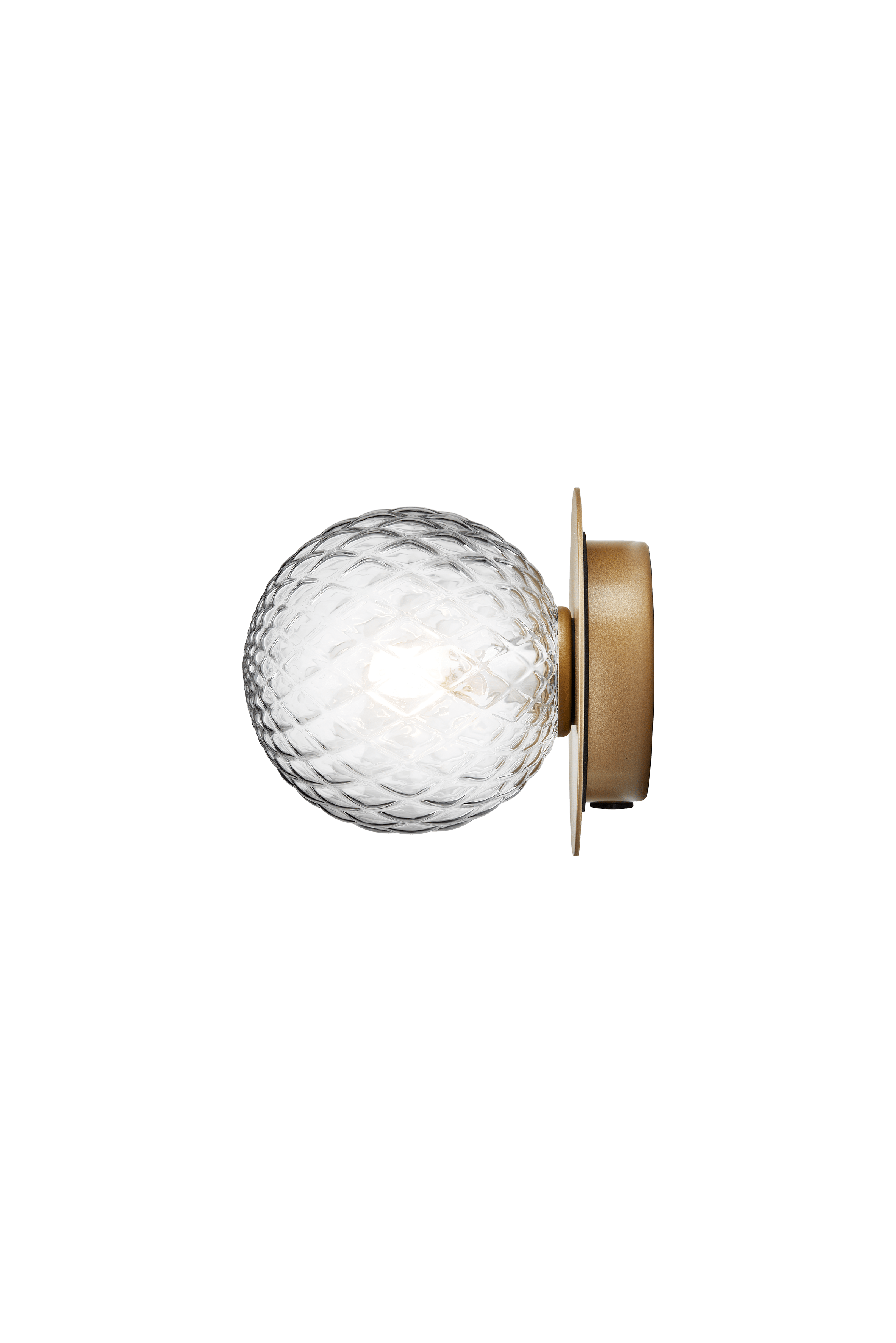 Inbouw wandlamp LIILA goud met transparant glas