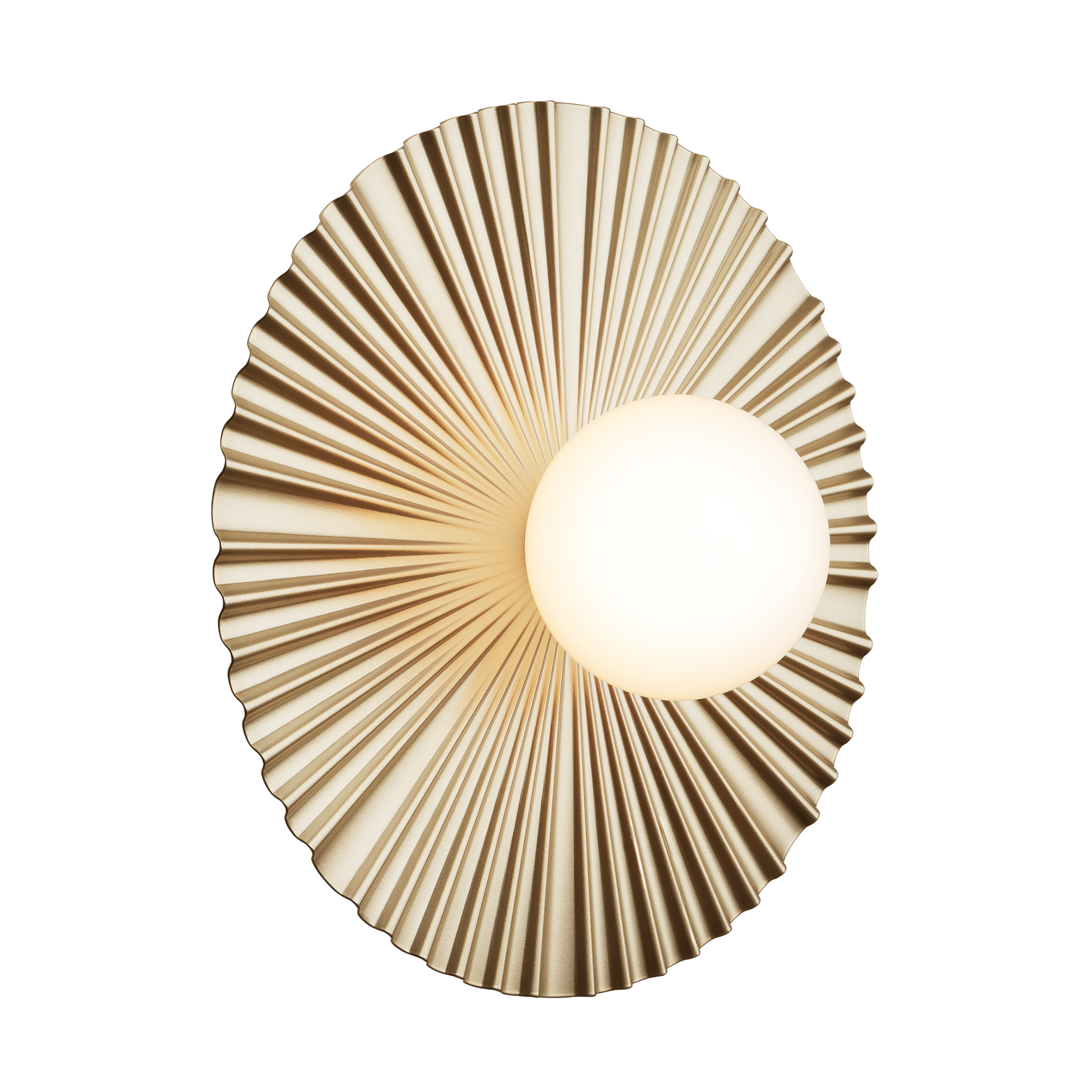 Wandleuchte LIILA MUUSE gold mit opalem Glas